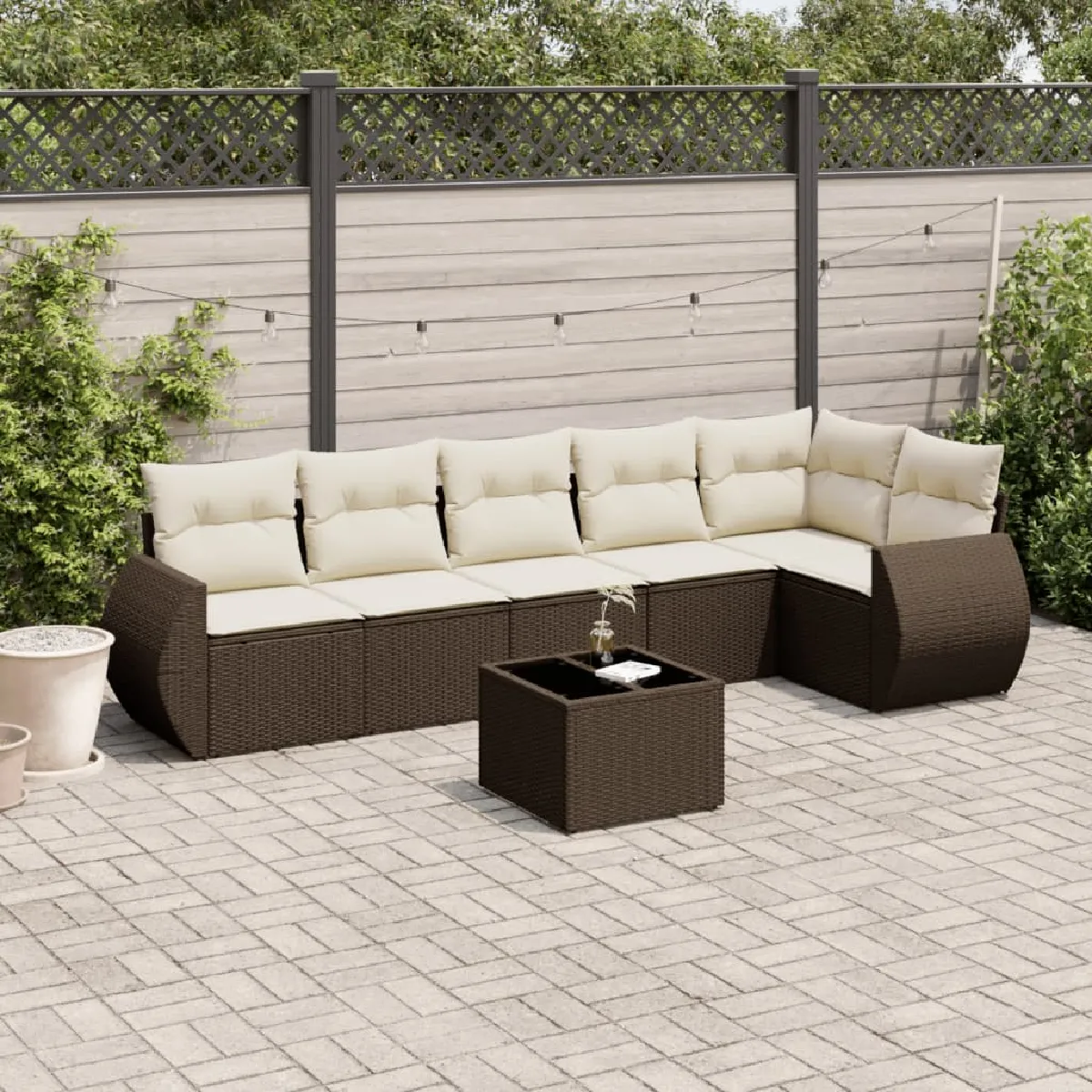 vidaXL Salon de jardin 7 pièces - vue 5