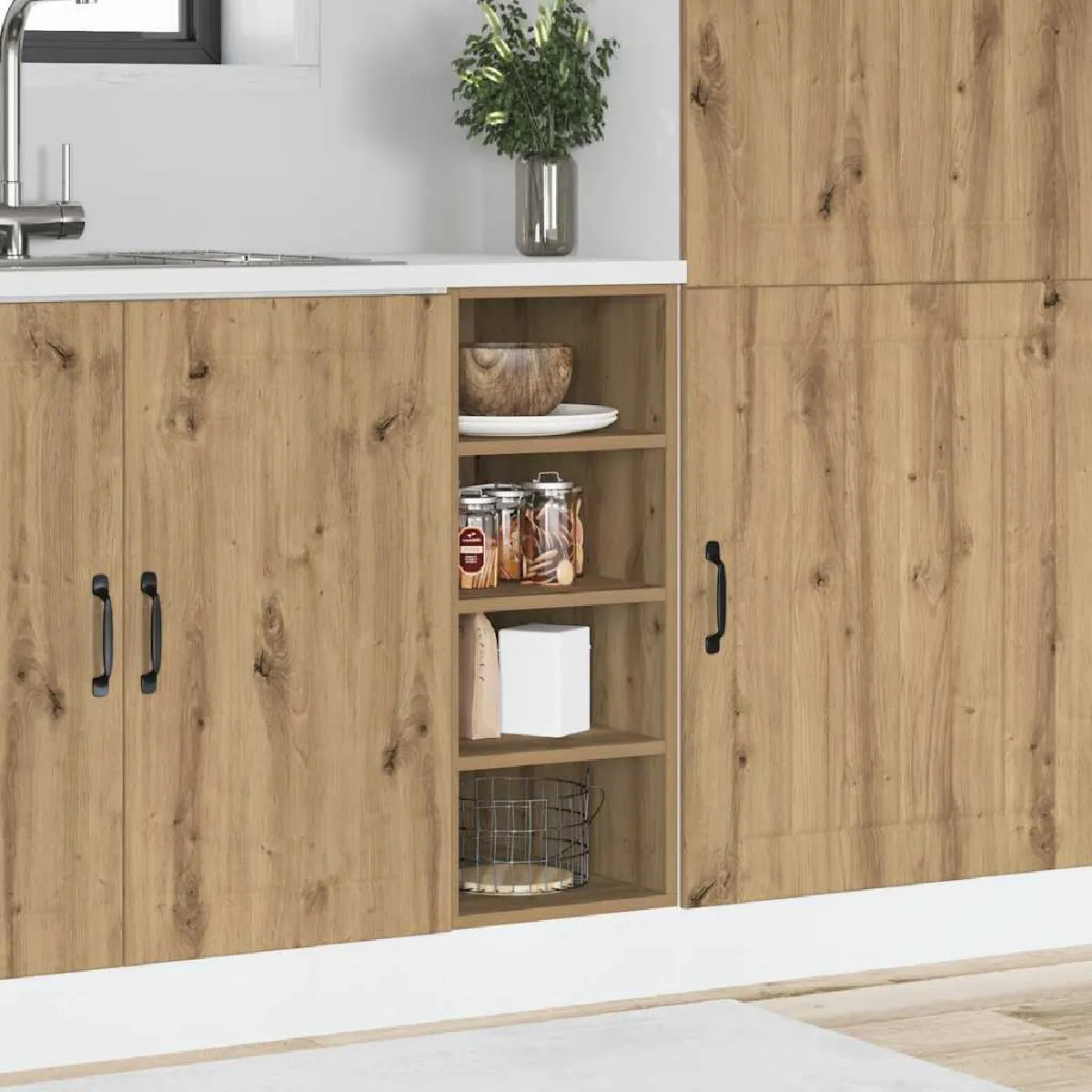 vidaXL Armoire de plancher Chêne artisanal - vue 2