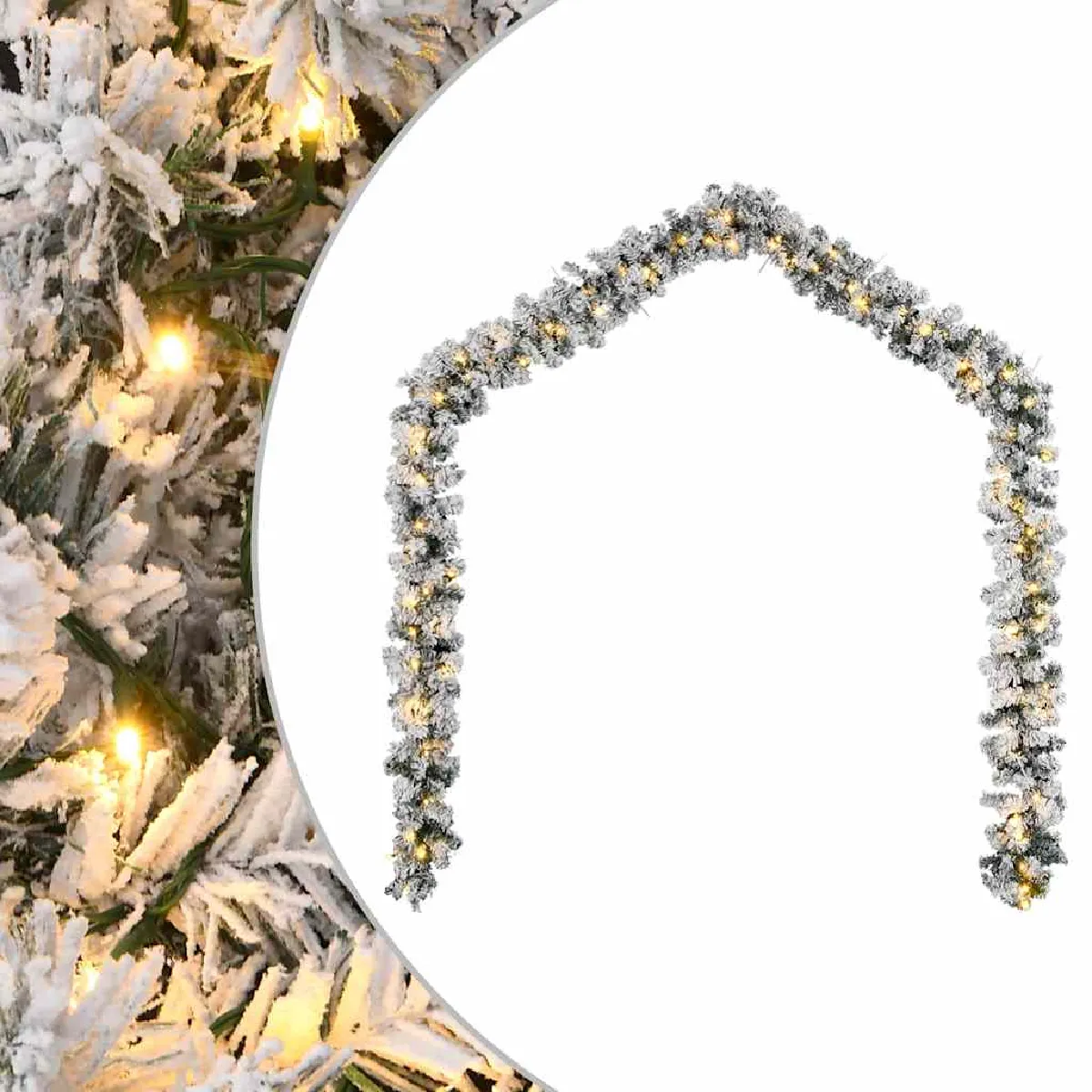 Non Communiqué Vert Vidaxl Guirlande De Noël Avec Lumières Led 20 M Pvc, Décoration De Noël, Décor De Noël Suspendu, Guirlande De Noël 4019671 - Image 3