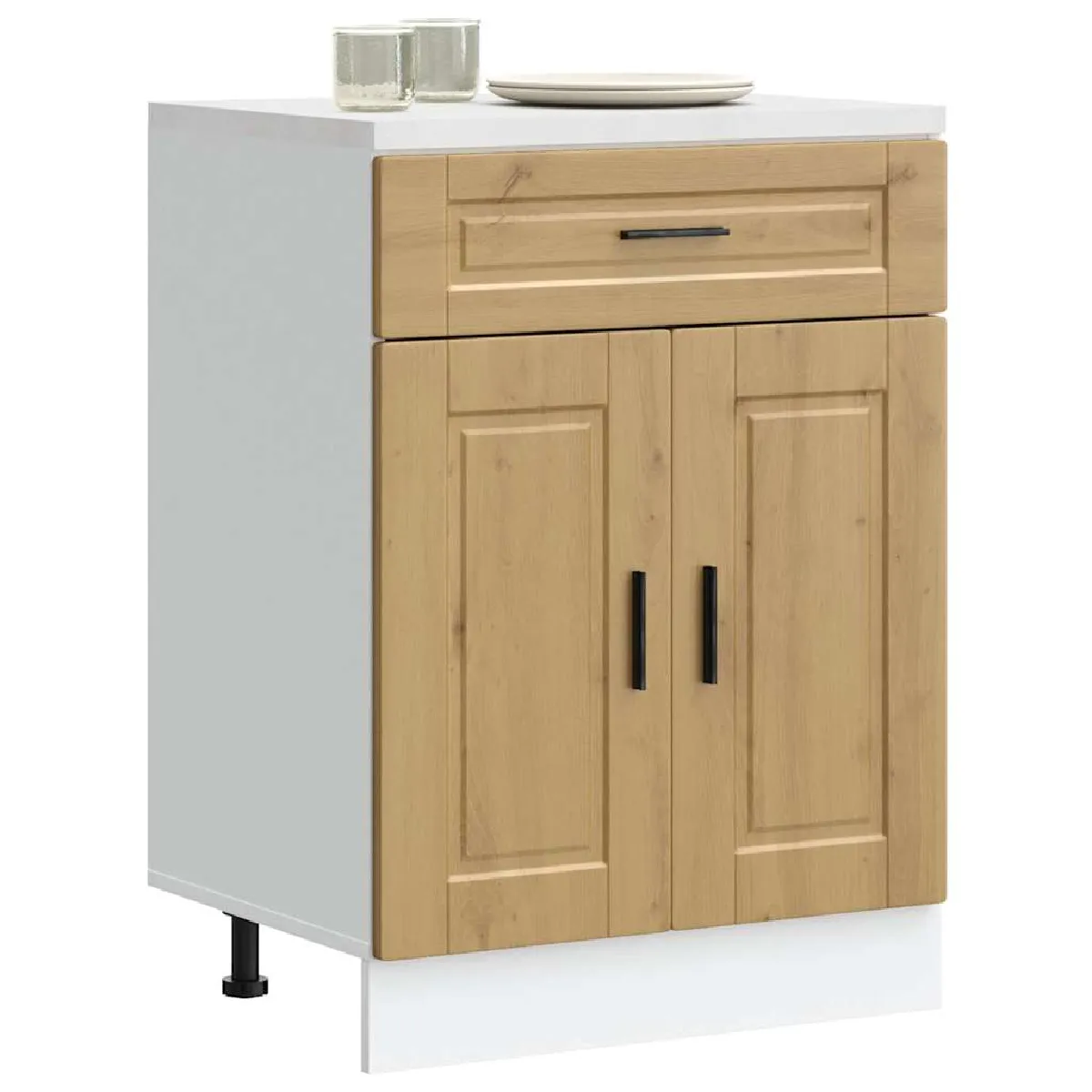 vidaXL Armoire cuisine Porto chêne artisanal - vue 2