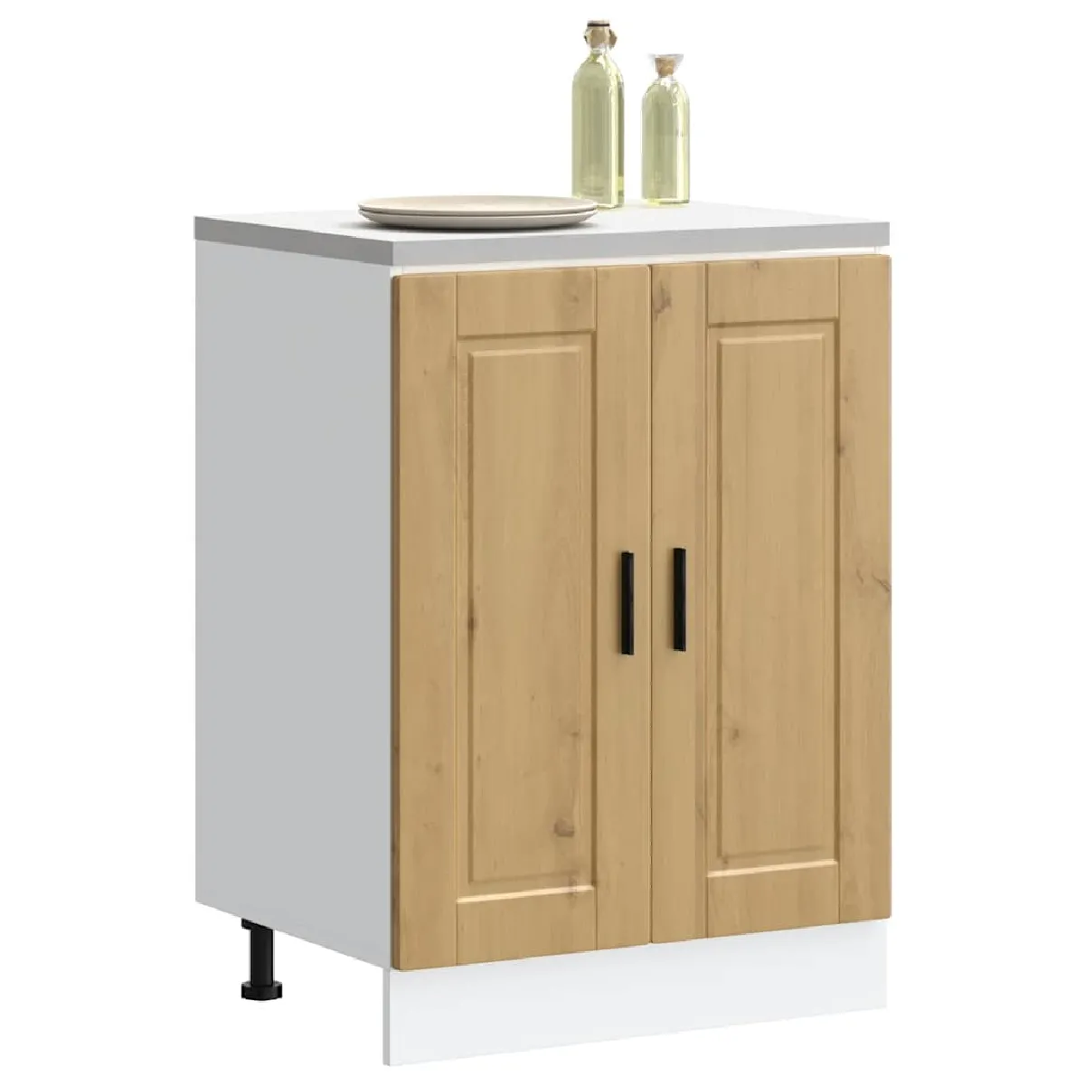 vidaXL Porto Armoire de cuisine Ch êne artisanal