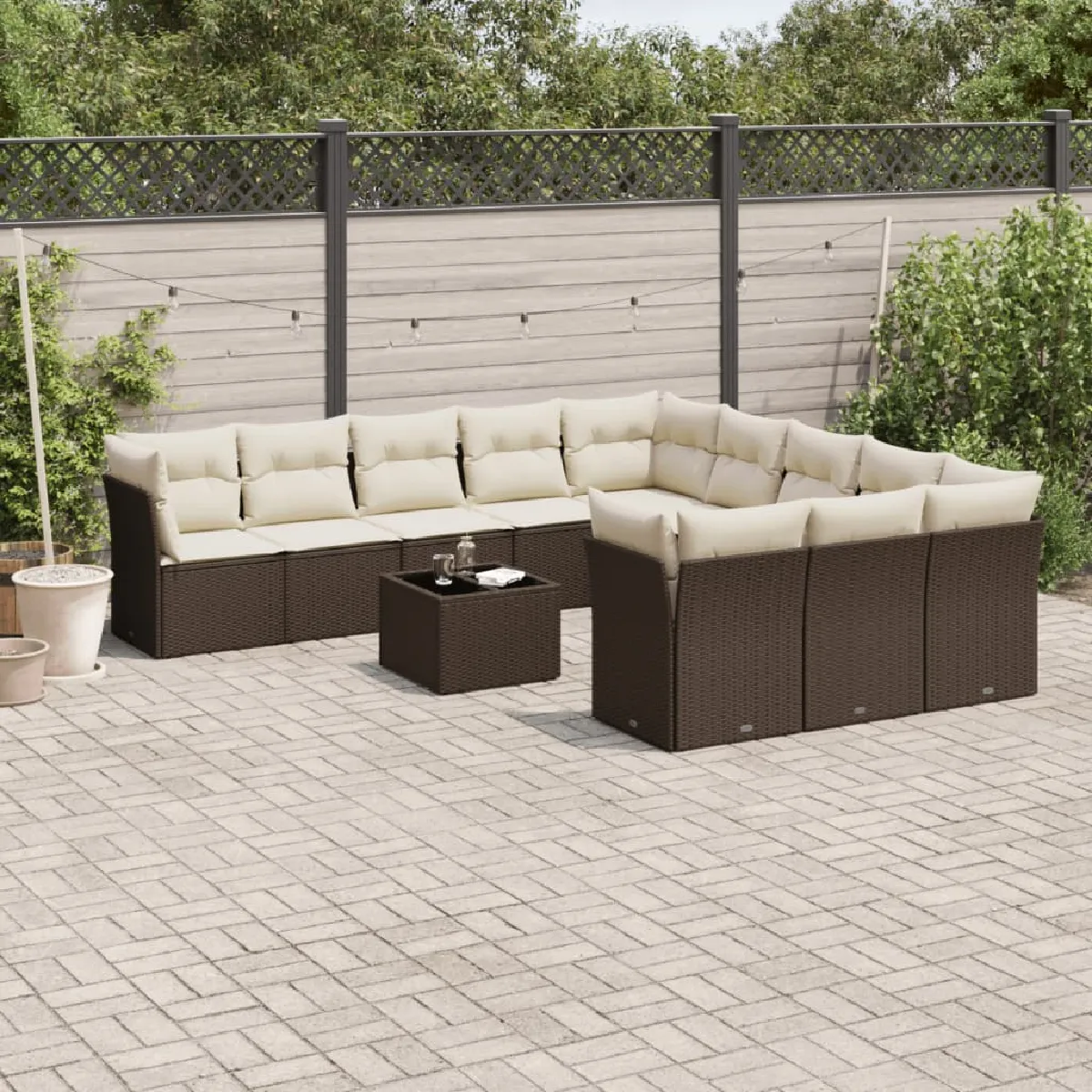 vidaXL Salon de jardin 12pcs