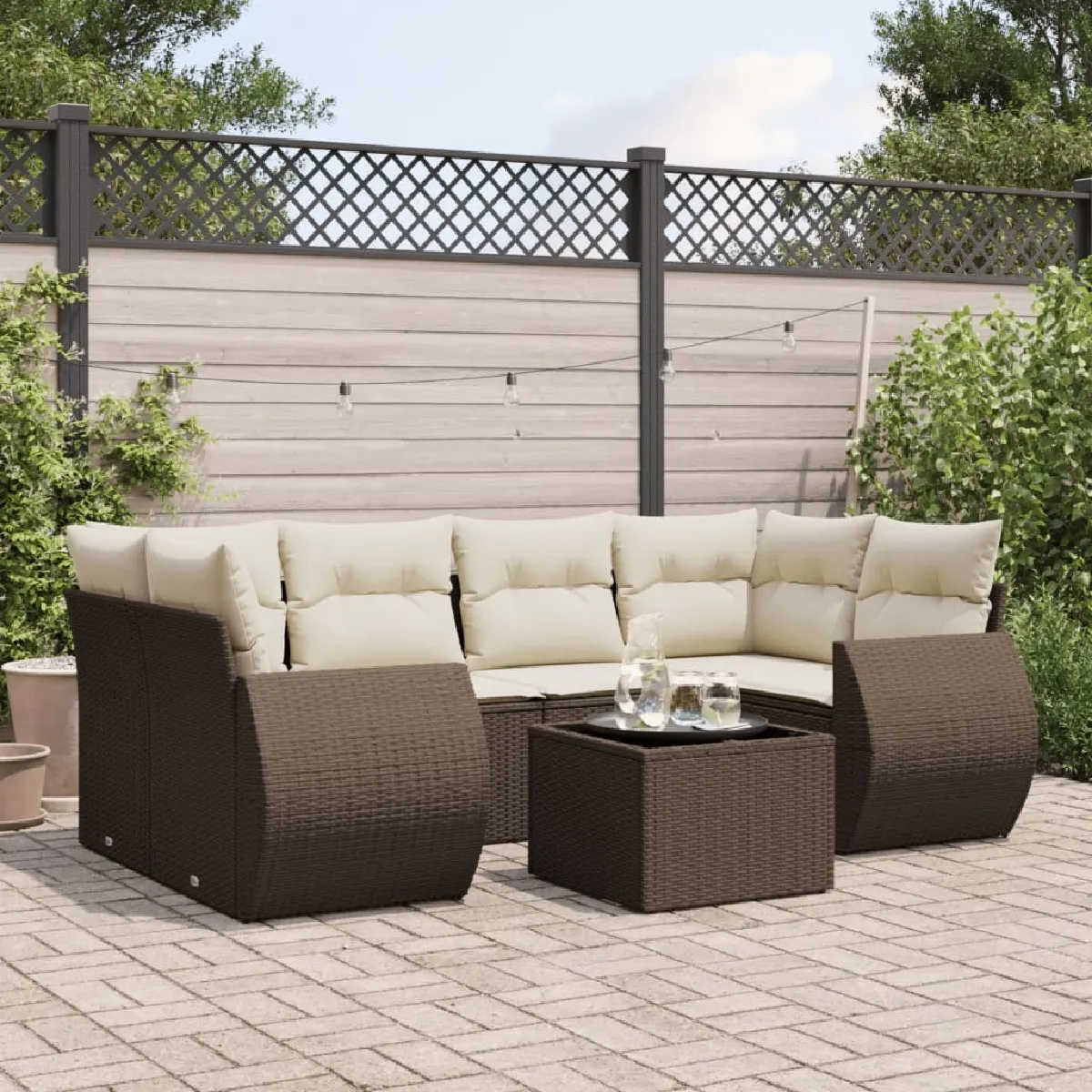 vidaXL Salon de jardin 7 pièces - vue 6