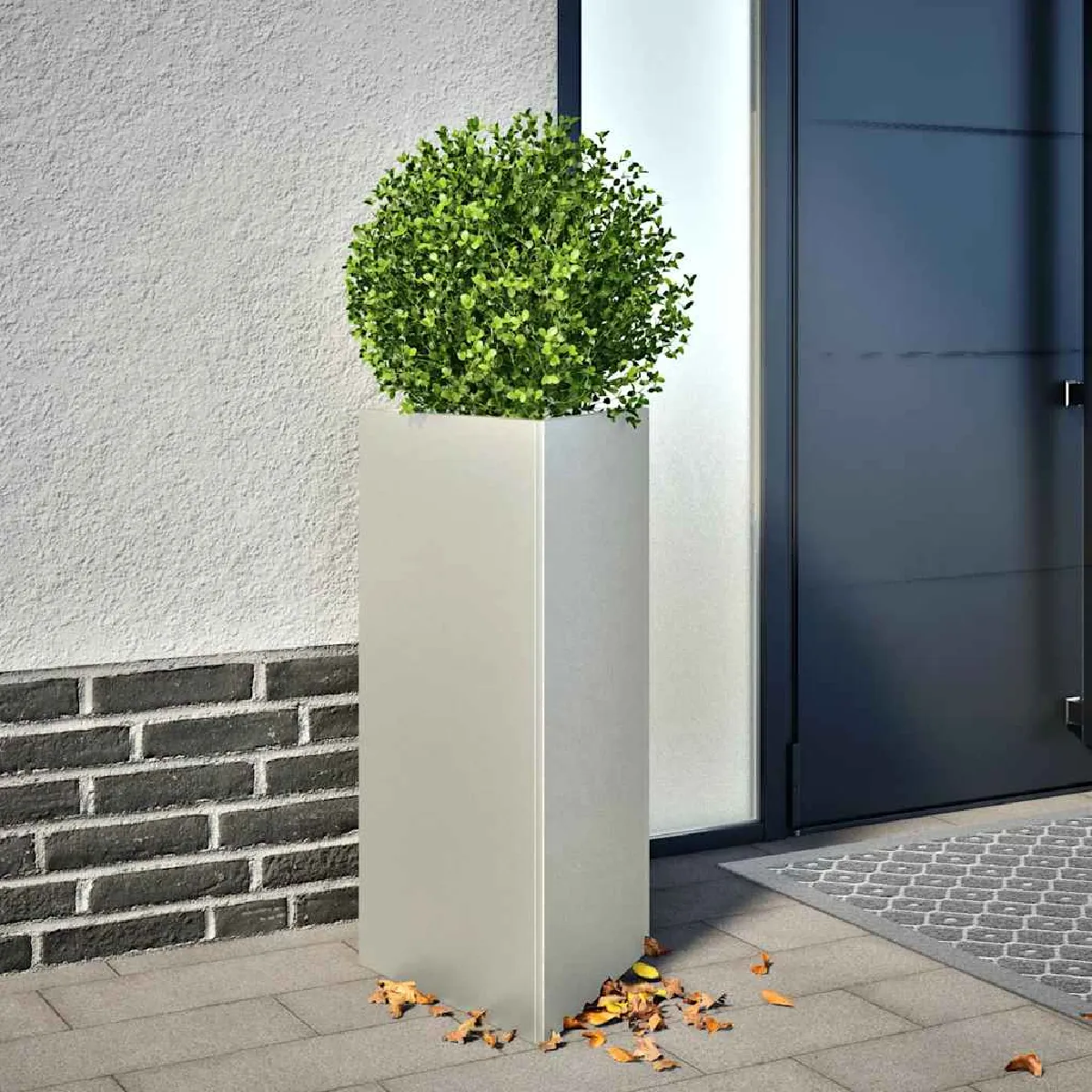 vidaXL - Jardinière triangulaire - Blanc - 40x34,5x70 cm - Image 3