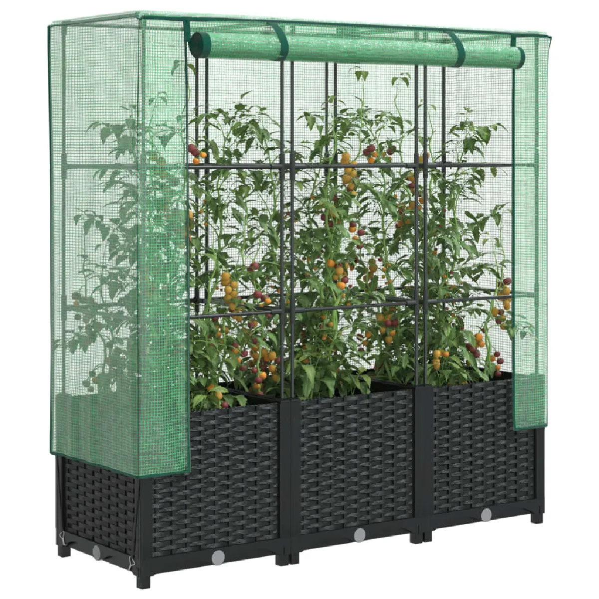vidaXL Jardinière surélevée Aspect rotin - vue 5