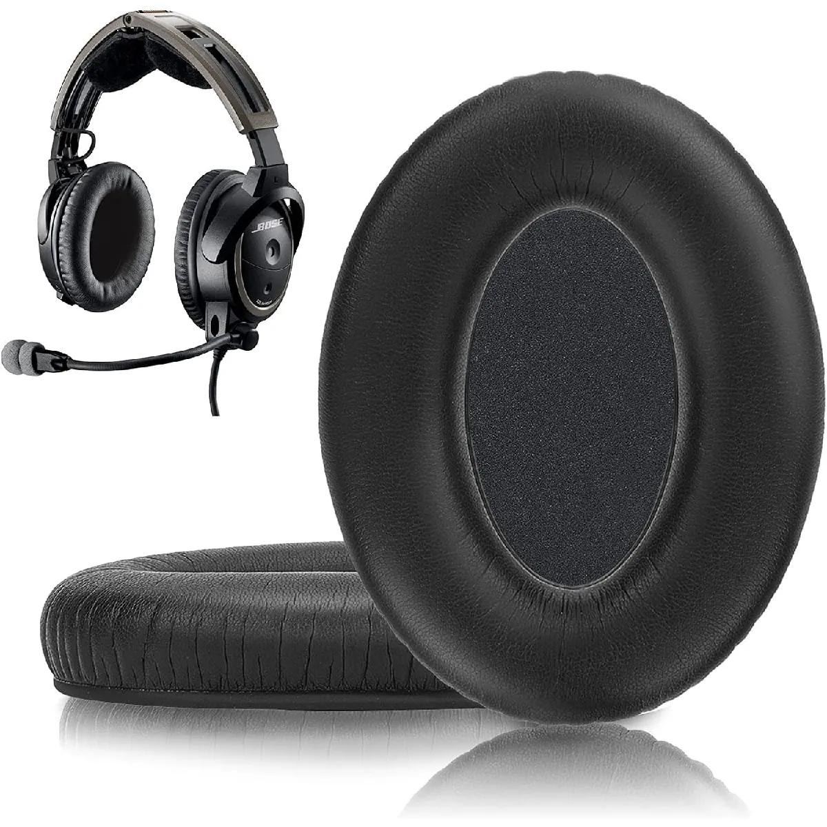 Inf Coussinets d'oreille casque Bose A20/A10 - Noir