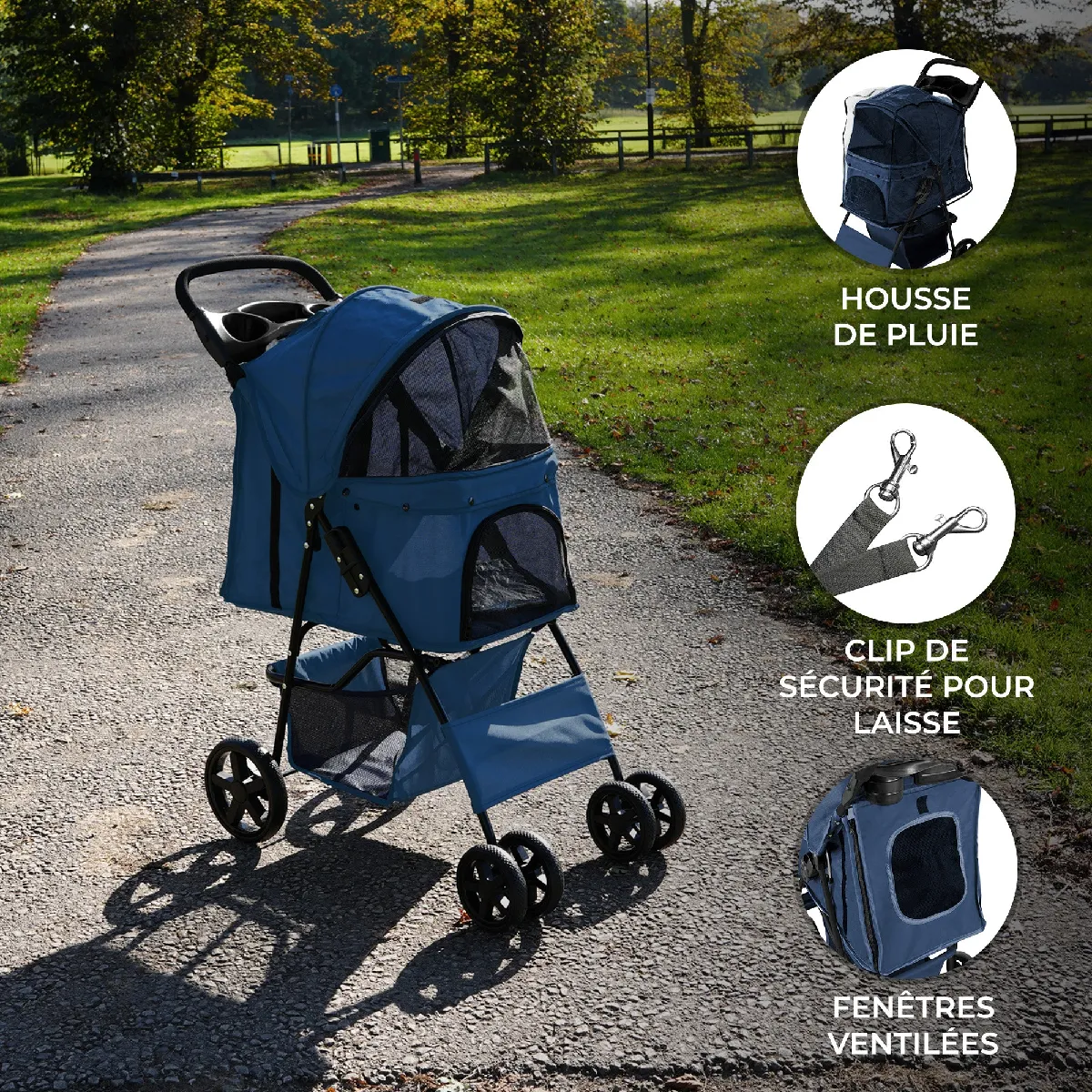 Meilleurs prix pour Poussette pour Animal de Compagnie – Bleu