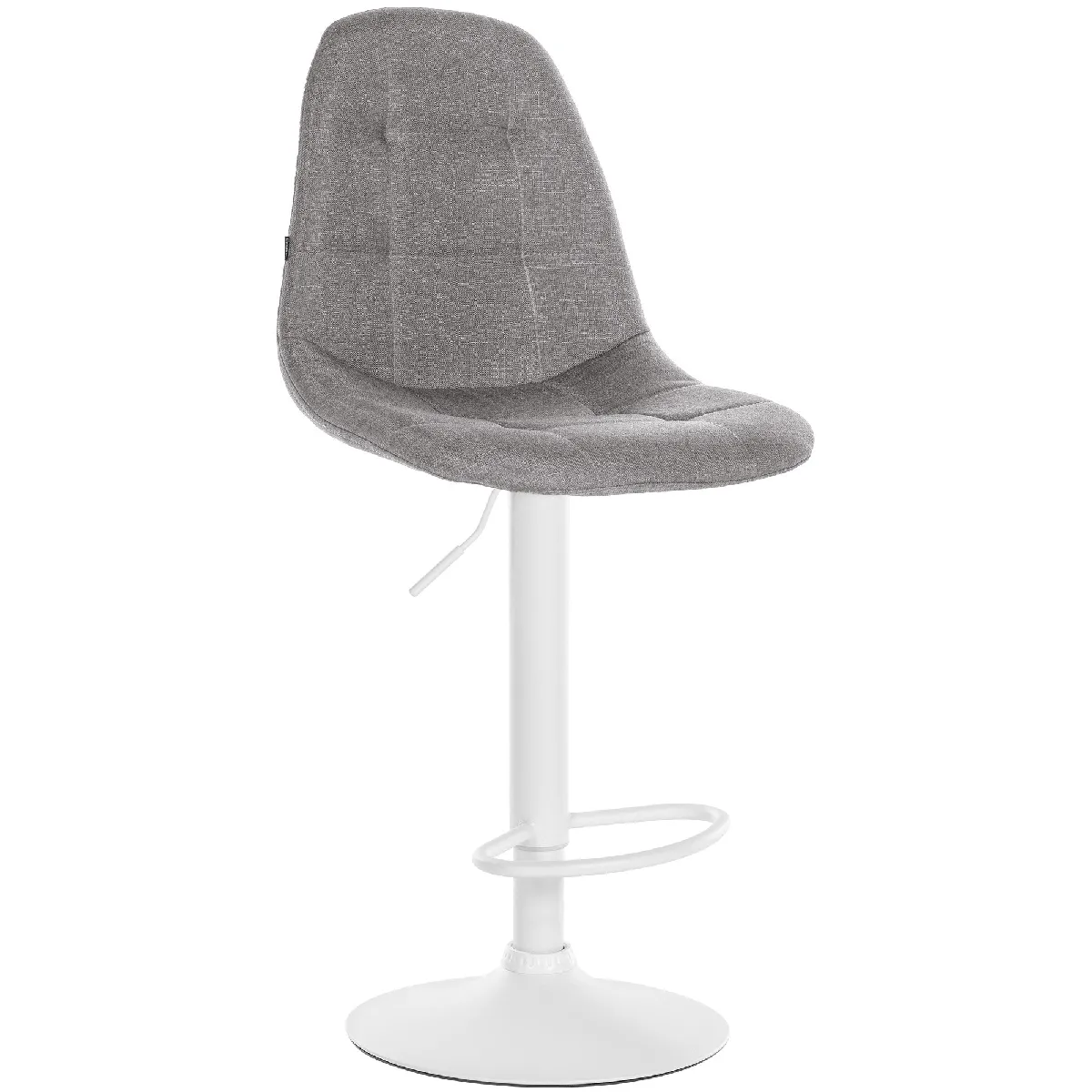 Decoshop26 Tabouret de bar tissu - Gris