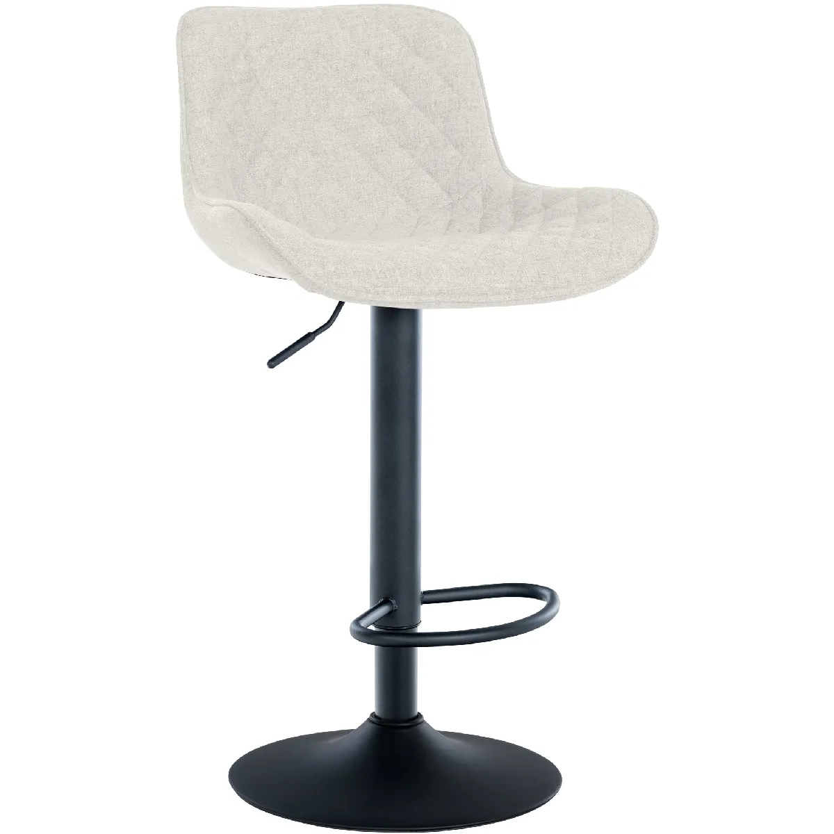 Decoshop26 Tabouret de bar tissu Crème - vue 9