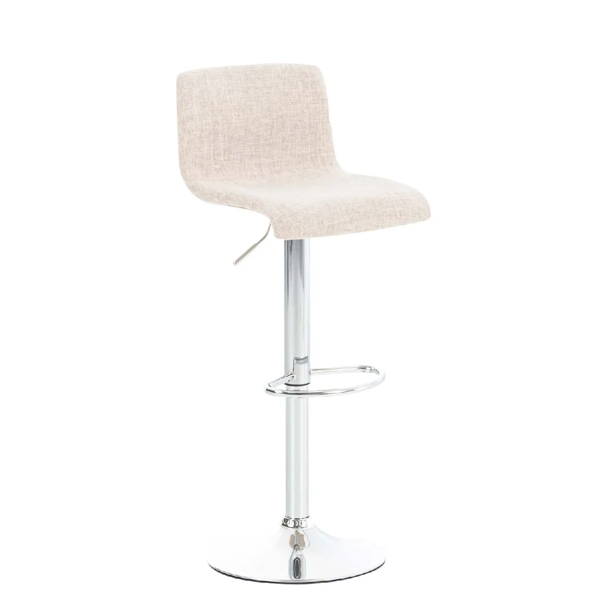Decoshop26 Tabouret de bar tissu Crème - vue 6