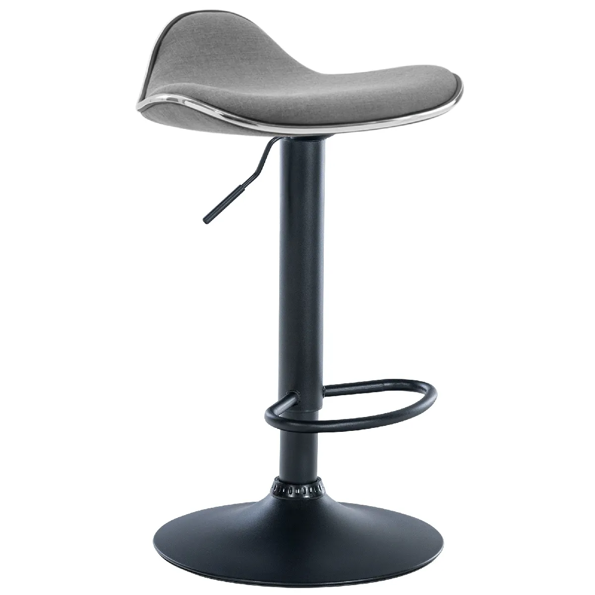 Decoshop26 Tabouret de bar design - Gris clair
