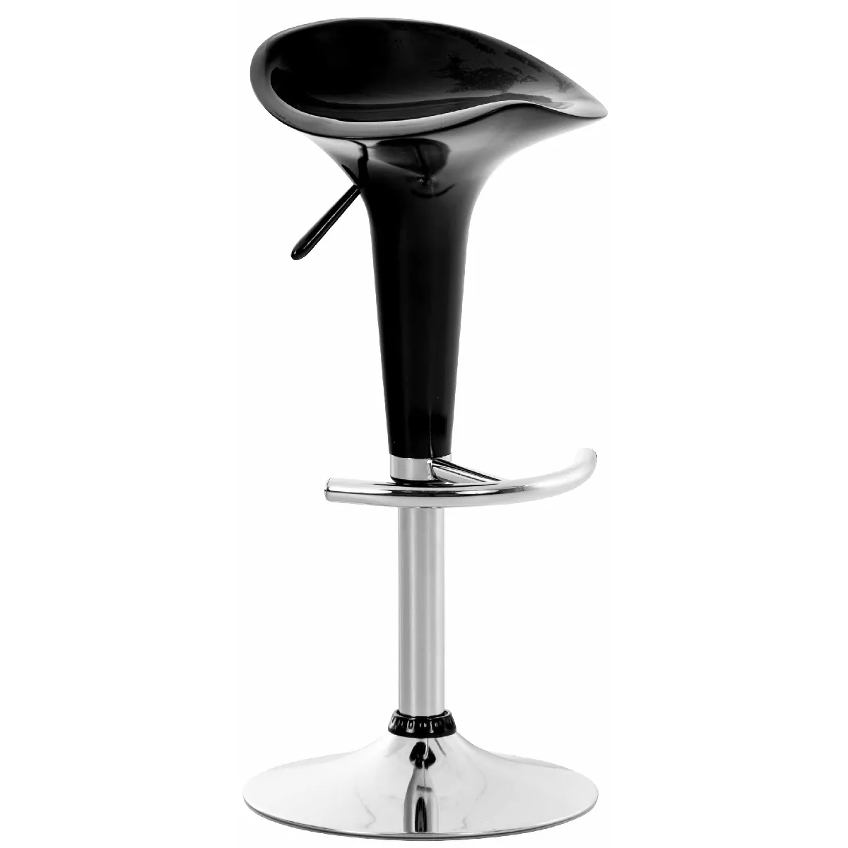 Decoshop26 Tabouret de bar pivotant - Argent