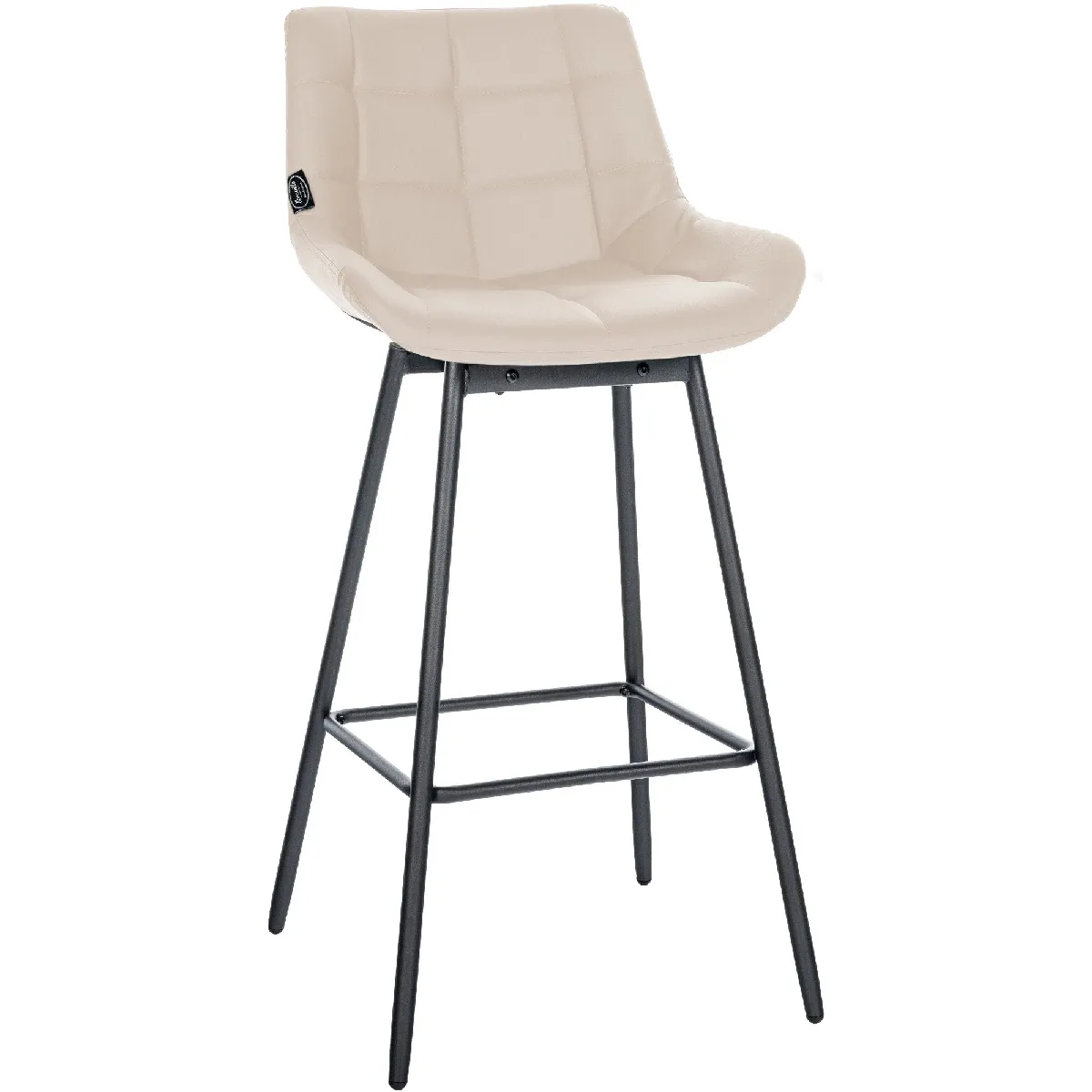 Decoshop26 Tabouret de bar pivotant - Noir