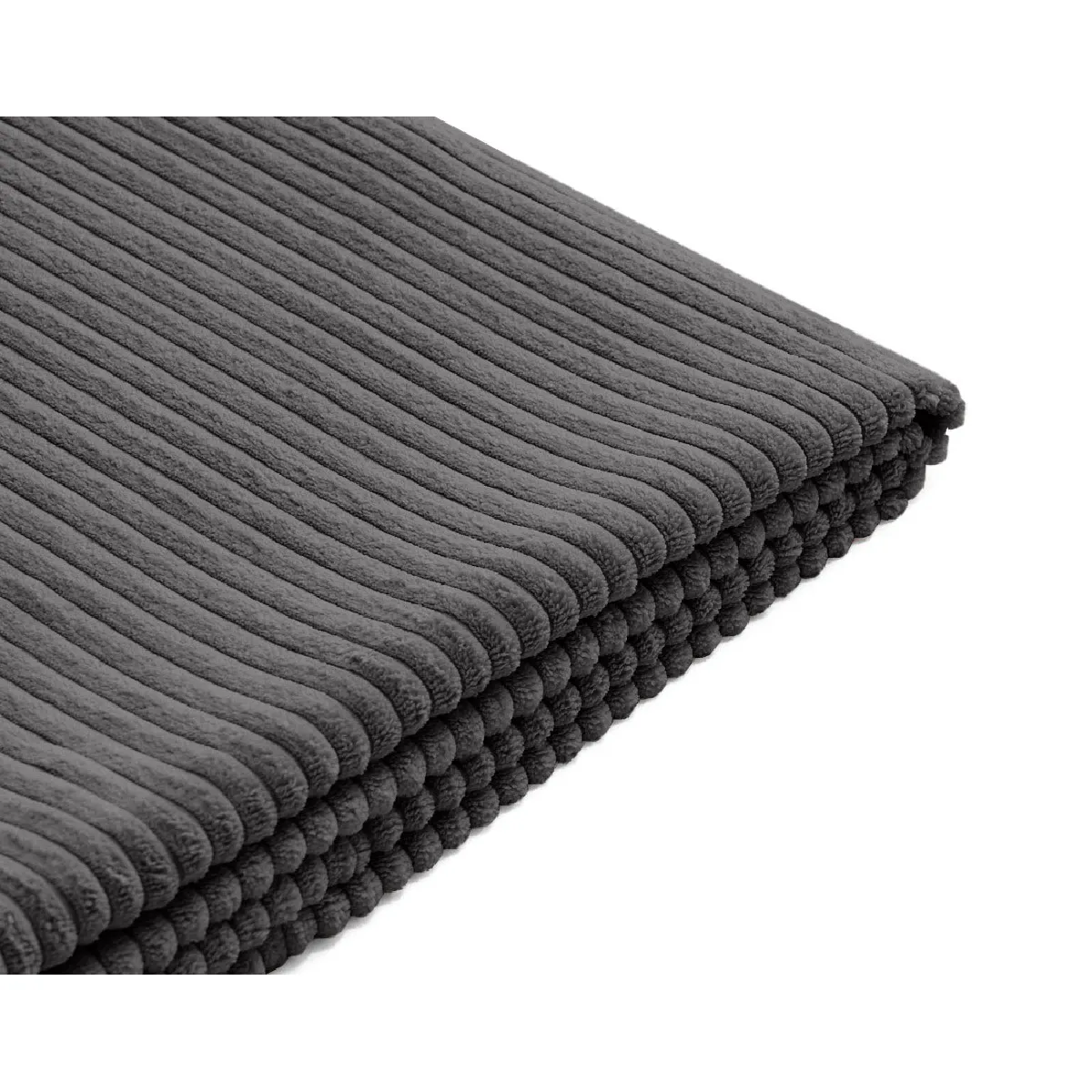 Housse De Canapé Velours Extensible 3/4 Places Avec Accoudoirs, Gris Clair