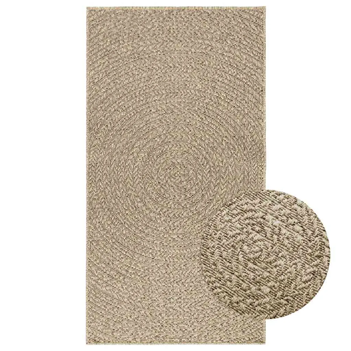 VidaXL Tapis ZIZUR Aspect Jute - vue 1