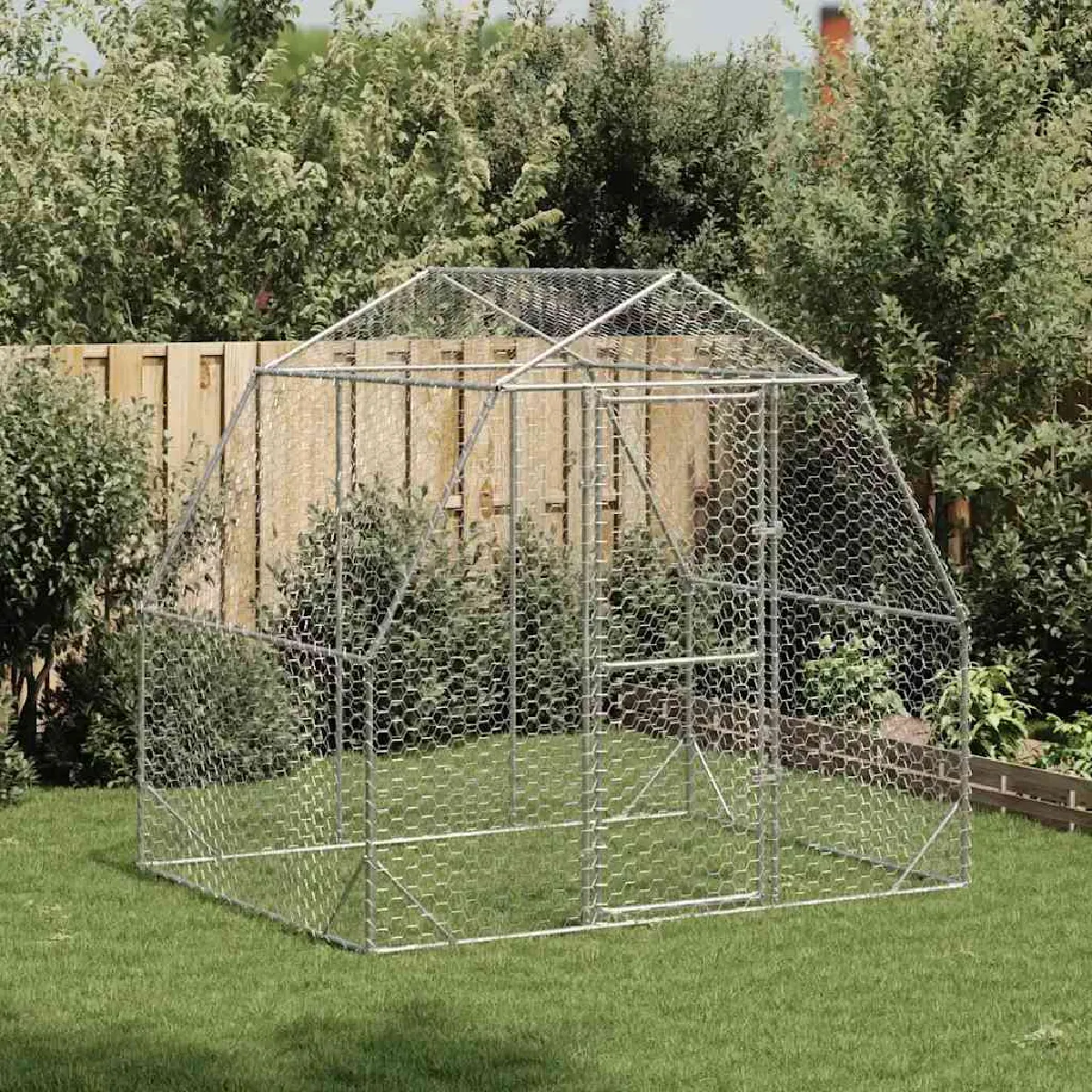 vidaXL Poulailler 2 5x2x2 25 acier galvanisé - vue 2