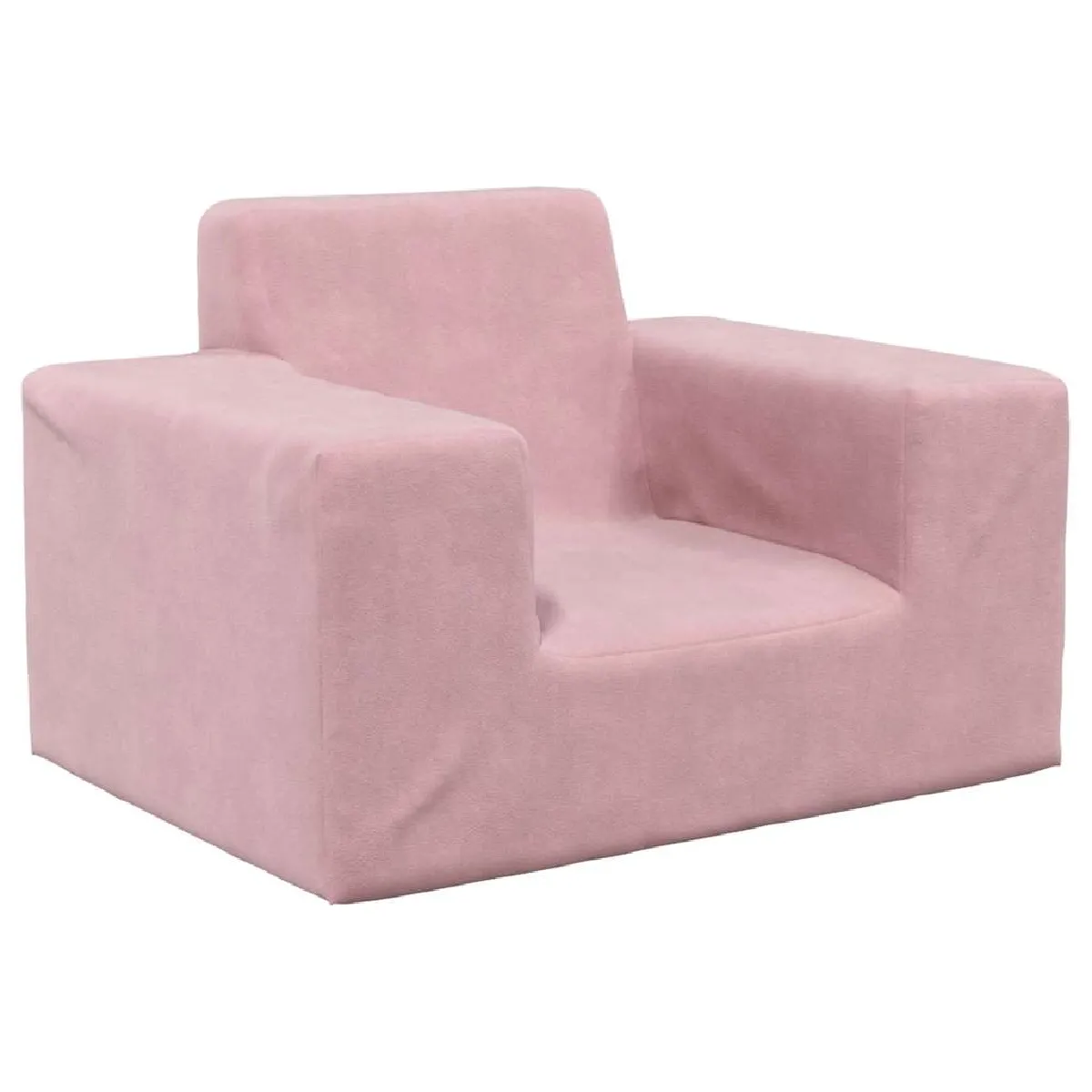 vidaXL Canapé Enfants - Rose Peluche Douce
