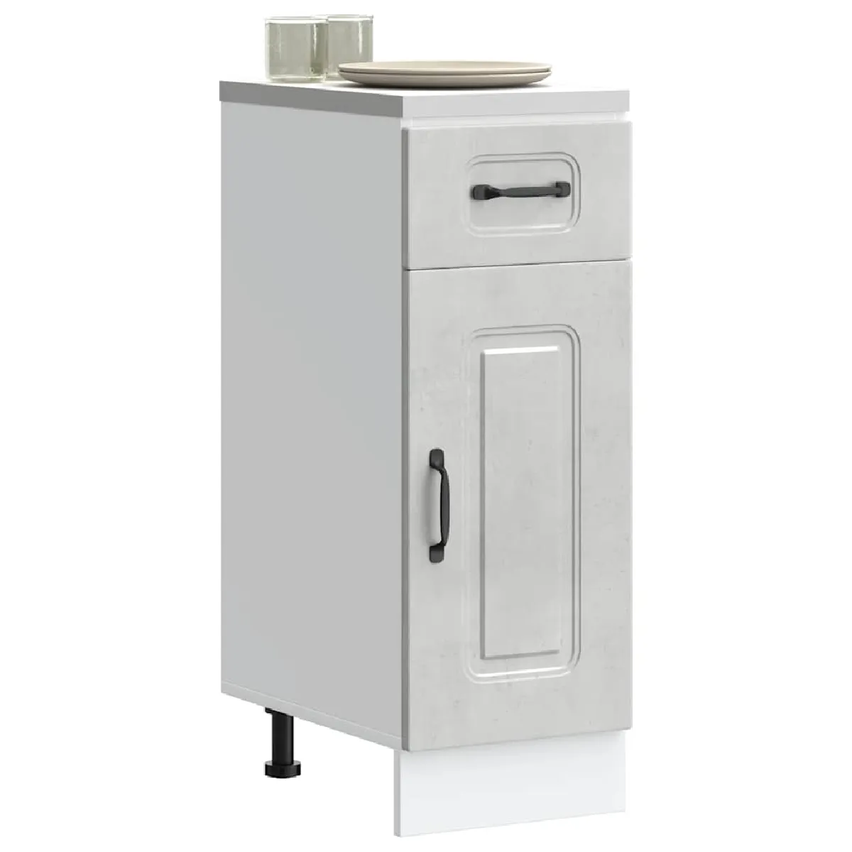 VIDAXL - Armoire de cuisine Kalmar - Buffet - Gris béton - Image 2
