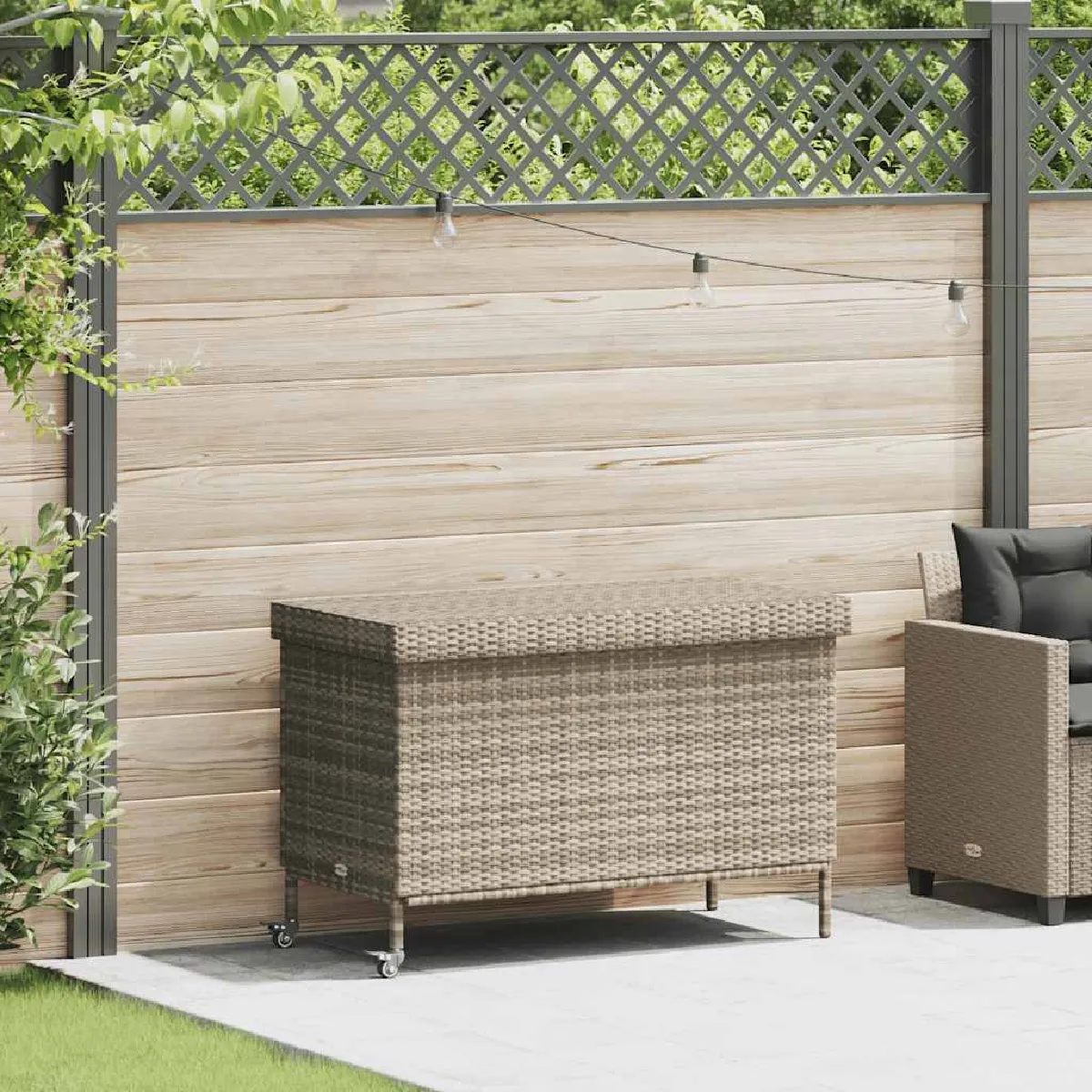 Vidaxl Boîte de rangement Gris - vue 1