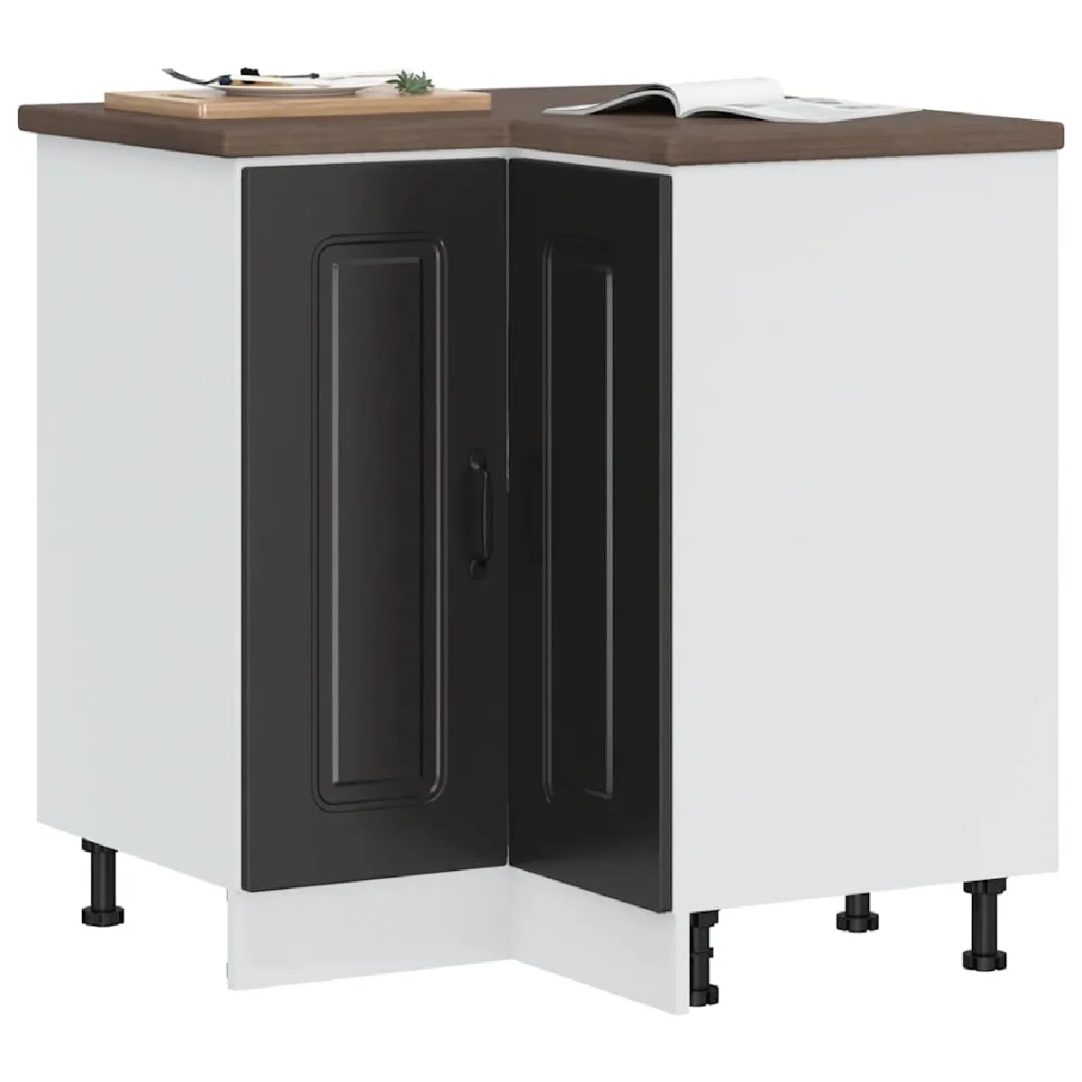 vidaXL Armoire d'angle Kalmar - Noir