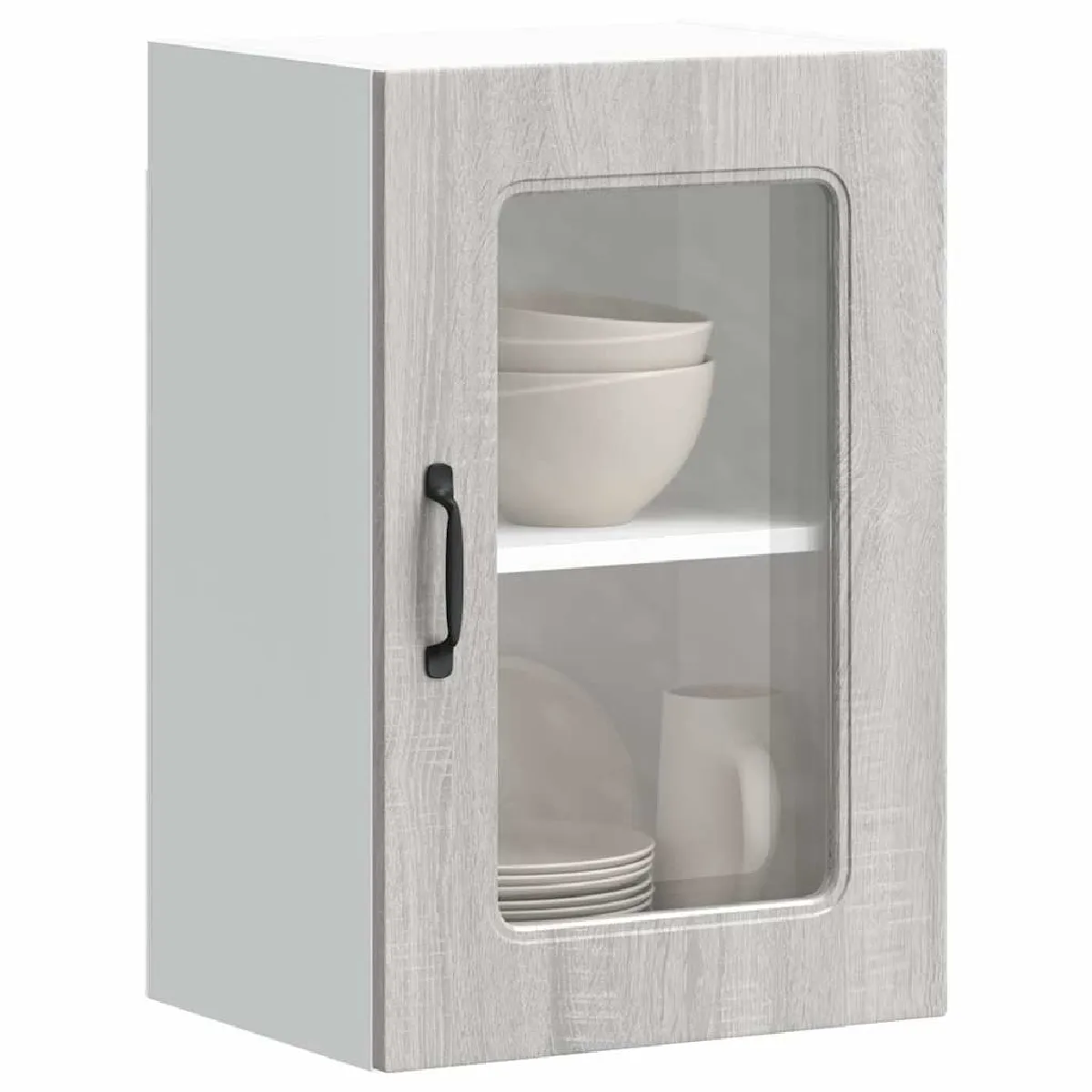VIDAXL - Armoire murale de cuisine - Modèle Kalmar - Gris - Image 2