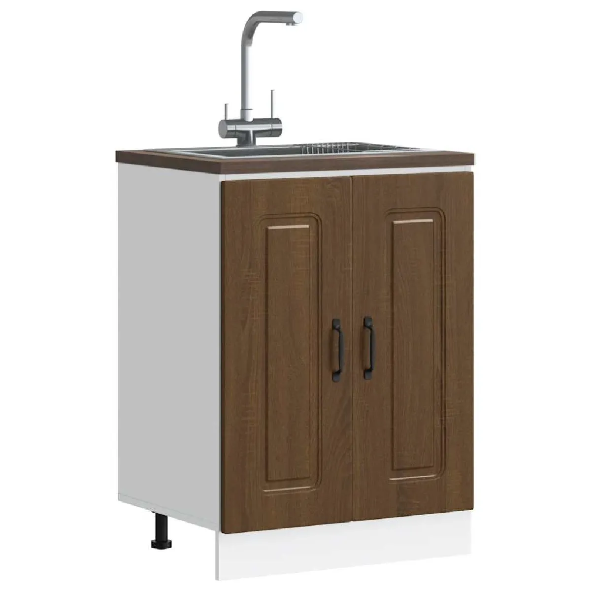 Vidaxl Marron Meuble Bas Pour Evier Kalmar