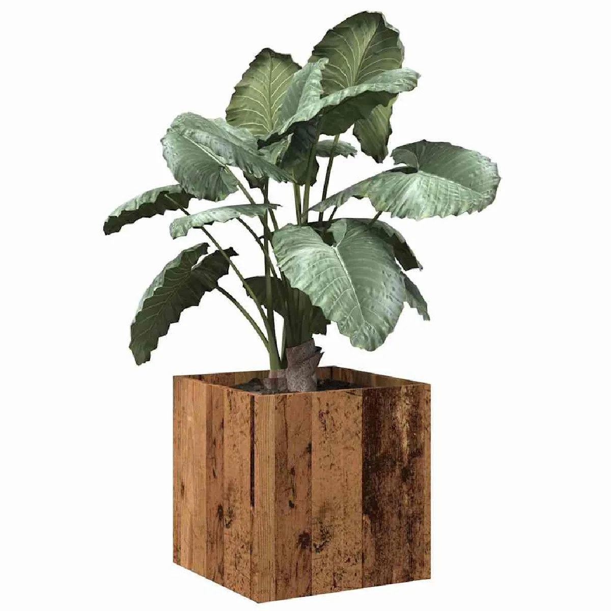 vidaXL Jardinière Vieux Bois 40x40 cm - vue 2