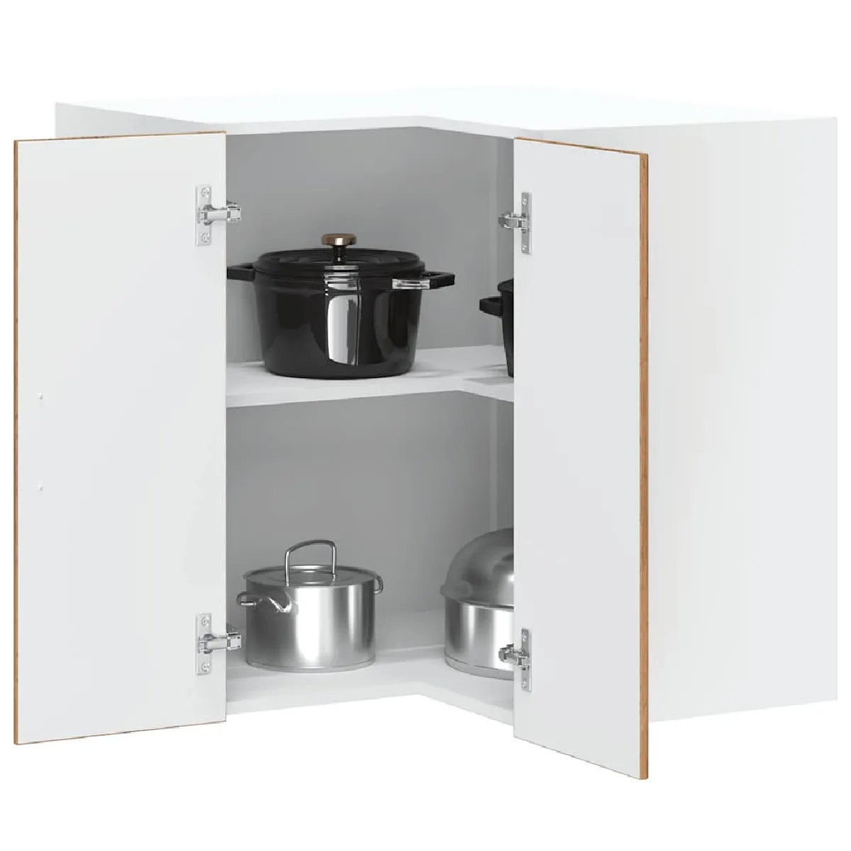 vidaXL Armoire d'angle murale - Lucca vieux bois