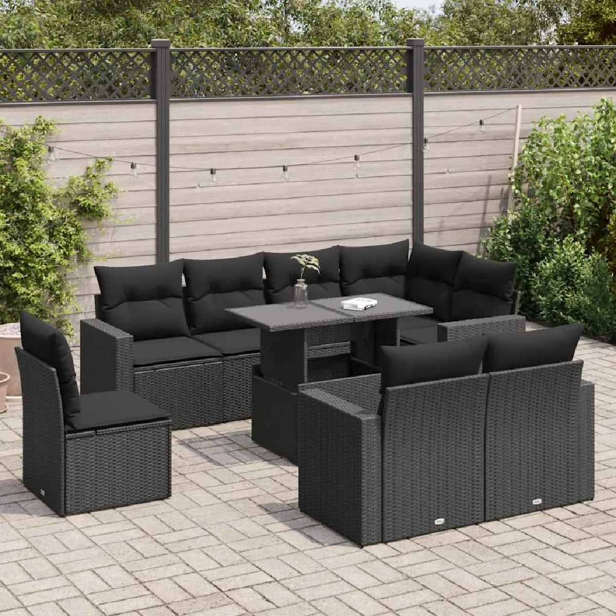 VIDAXL Salon de jardin 9pcs - vue 9