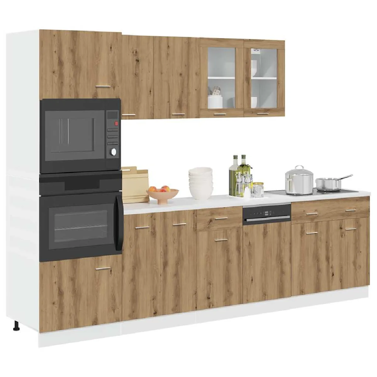 VIDAXL - Ensemble de 7 meubles de cuisine Lyon - Chêne artisanal - Image 3