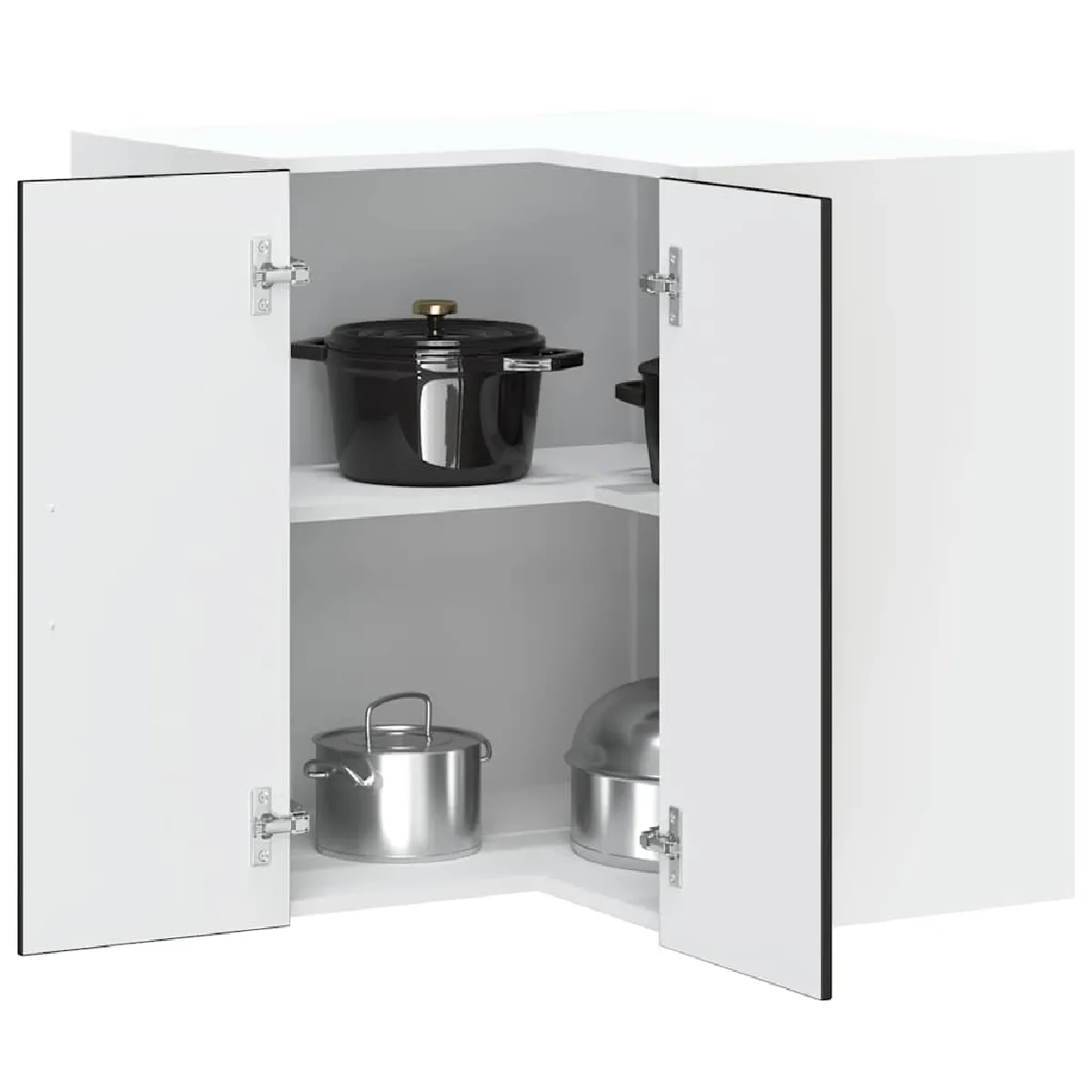 Vidaxl Noir Armoire Murale Angle Cuisine Kalmar