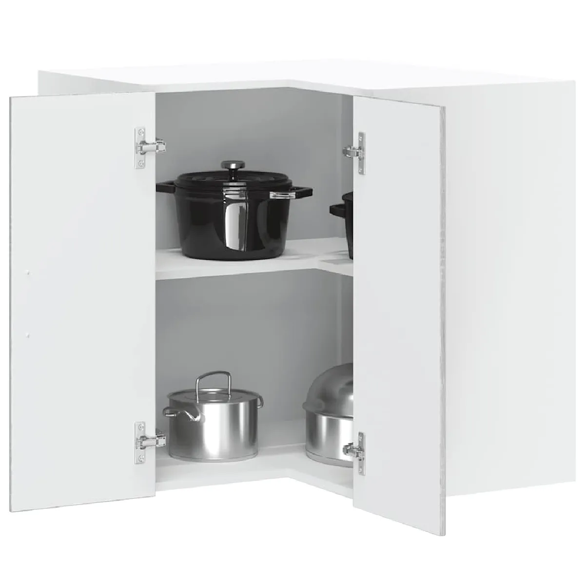 vidaXL Armoire d'angle murale cuisine Lucca - Sonoma Gris
