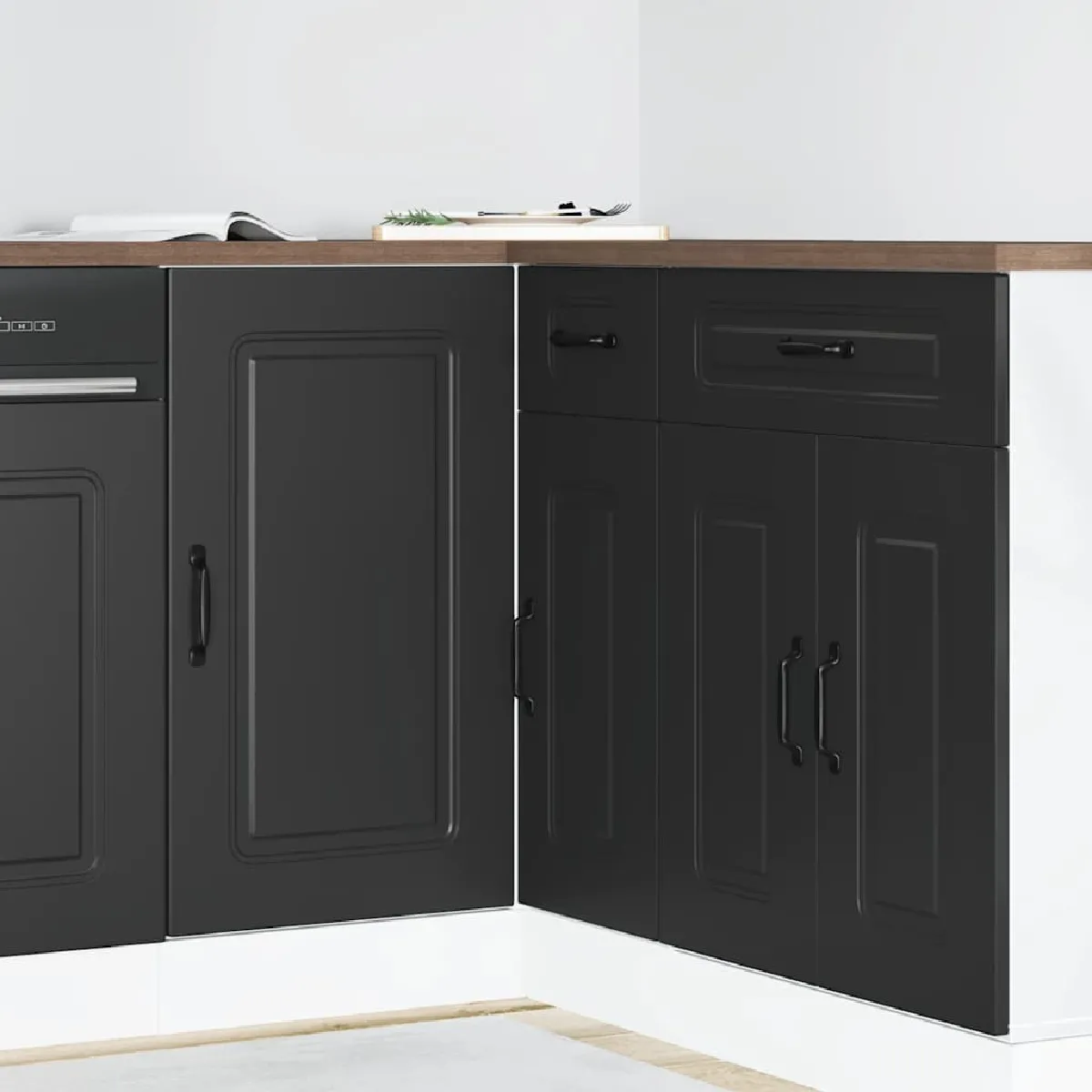 vidaXL Armoire de cuisine Kalmar noir