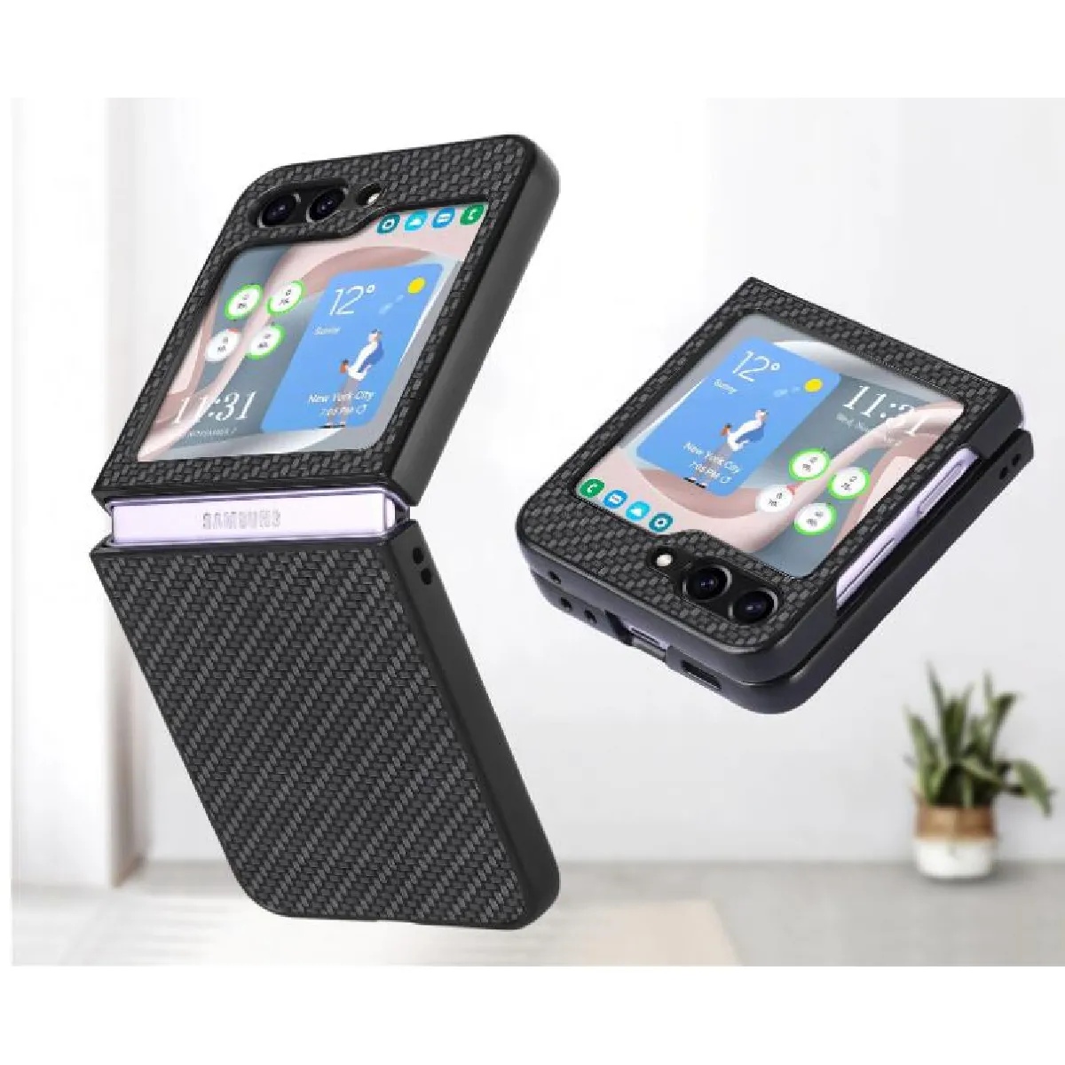 Xeptio Noir Coque Souple Samsung Galaxy Z Flip 6 5G