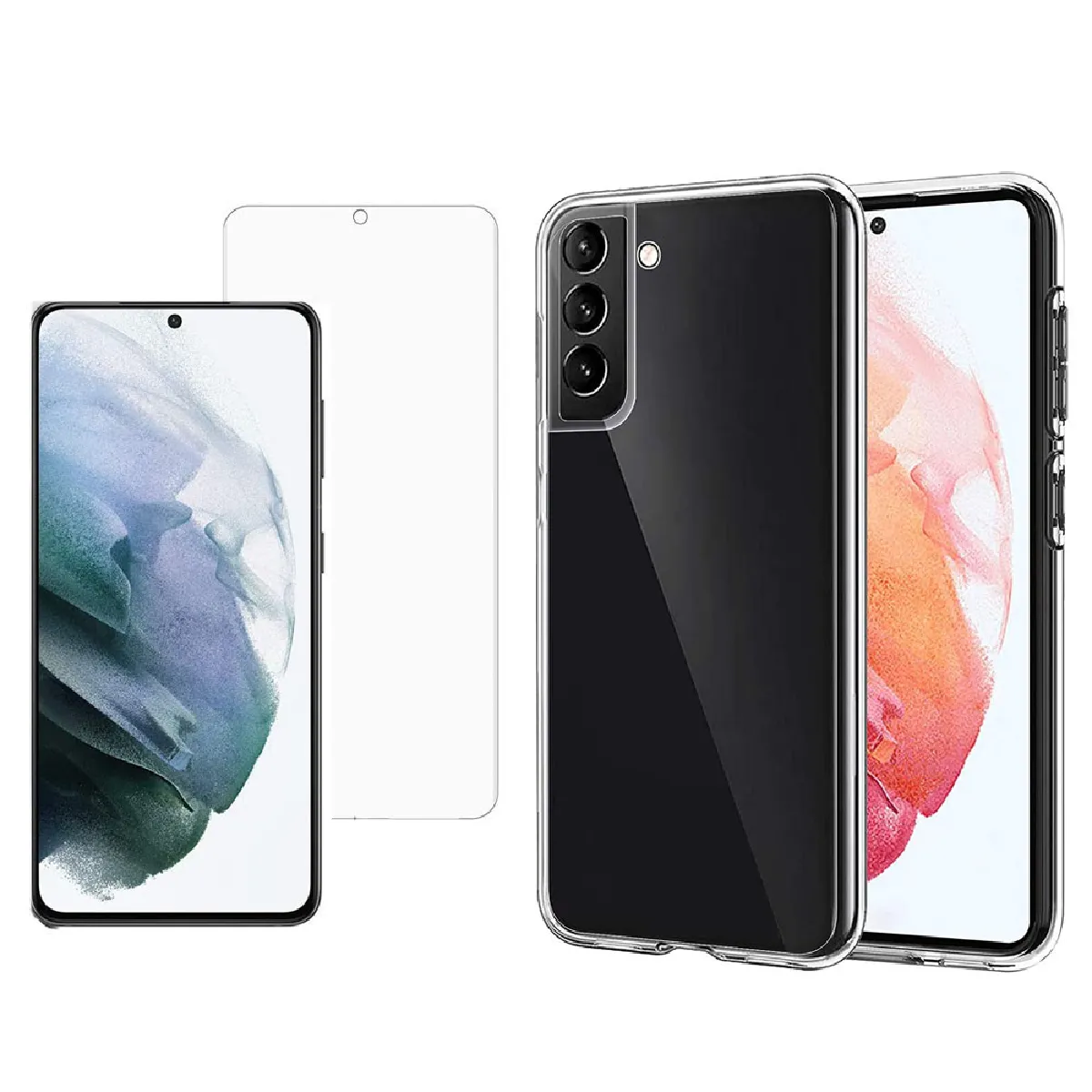 Xeptio Pack Coque Et Verre Trempé Pour Samsung Galaxy S24 Fe 5G - Transparent