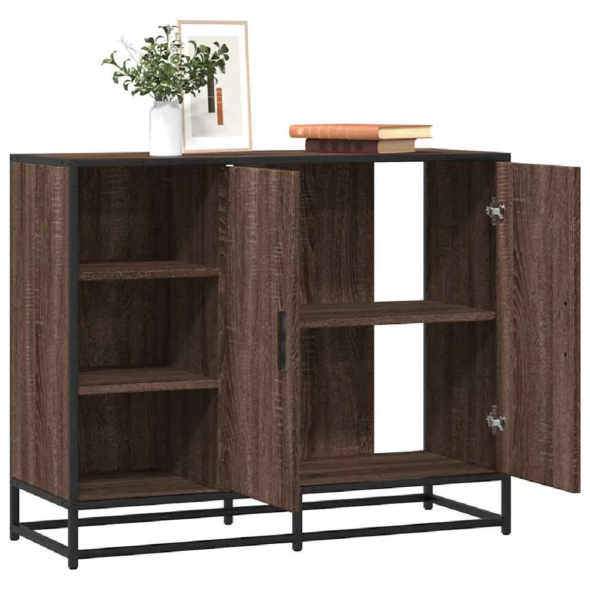 Vidaxl Buffet Chêne Marron 92x35x76 cm - vue 2