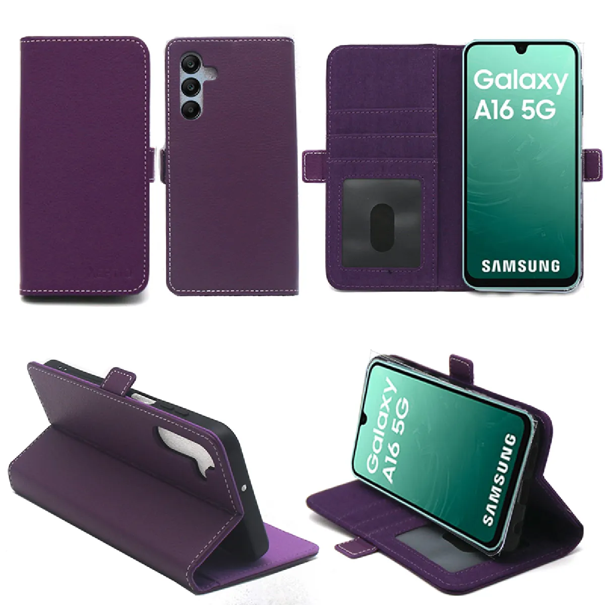 Xeptio Violet Housse Portefeuille En Cuir Samsung Galaxy A16 4G / Samsung Galaxy A16 5G