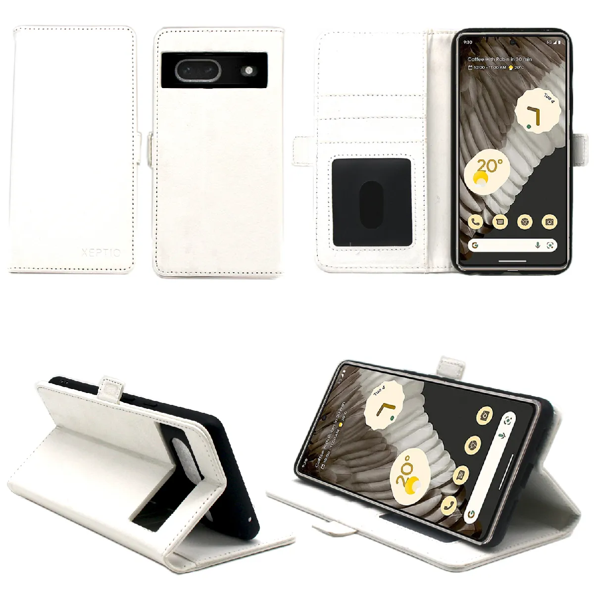 Xeptio Blanc Étui Portefeuille Google Pixel 9 Pro Xl 5G