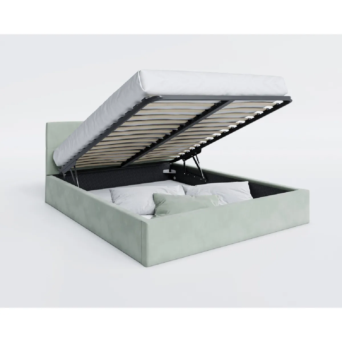 Lit Coffre Rino 180x200 - Sommier inclus Mint