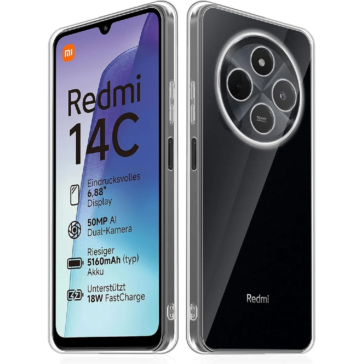 Xeptio Coque Bumper Xiaomi Redmi 14C 4G / Poco C75 4G - Transparent