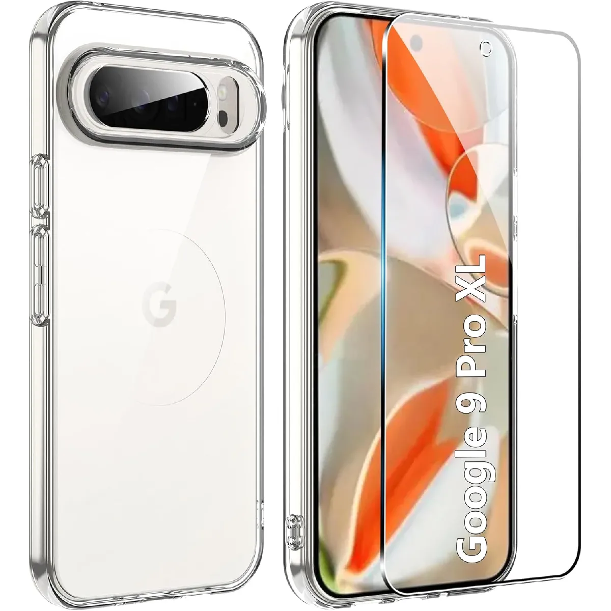 Xeptio Coque Avec Verre Trempé Google Pixel 9 Pro Xl 5G - Transparent