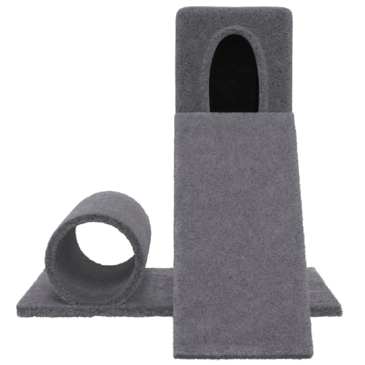 Comparer les prix de Arbre à chat meuble tour grimper jouet grattage grattoir escalade plateforme avec griffoir en sisal foncé 59 cm gris 02_0022443
