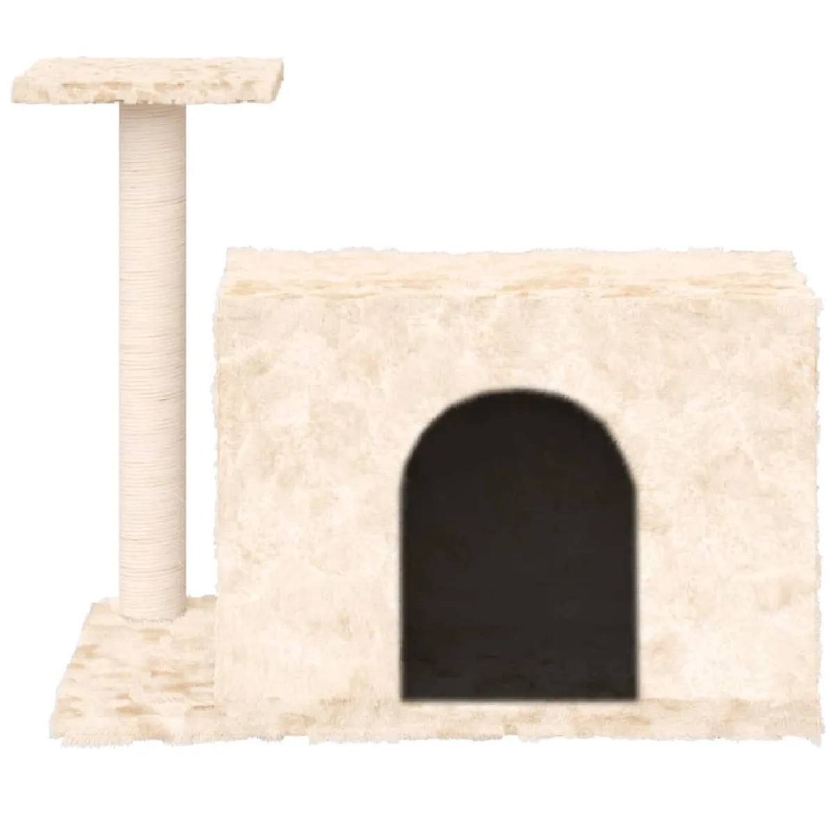 Comparer les prix de Arbre à chat meuble tour grimper jouet grattage grattoir escalade plateforme avec griffoir en sisal 51 cm crème 02_0022436