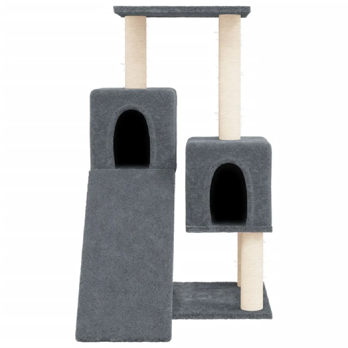 Meilleurs prix pour Arbre à chat meuble tour grimper jouet grattage grattoir escalade plateforme avec griffoirs en sisal foncé 82 cm gris 02_0022706