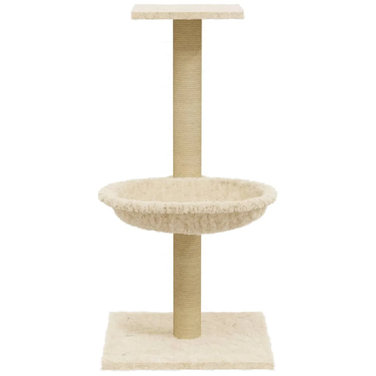 Meilleurs prix pour Arbre à chat meuble tour grimper jouet grattage grattoir escalade plateforme avec griffoir en sisal 74 cm crème 02_0022438