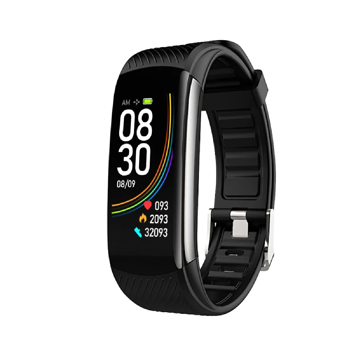 Inf Bracelet d'activité avec suivi cardio et sommeil - Noir
