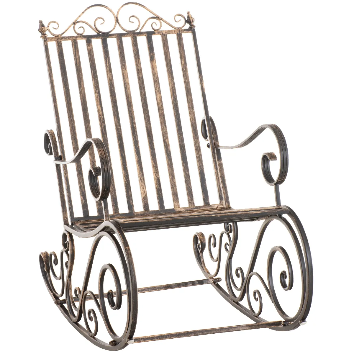 Fauteuil à bascule de jardin Smilla - Bronze
