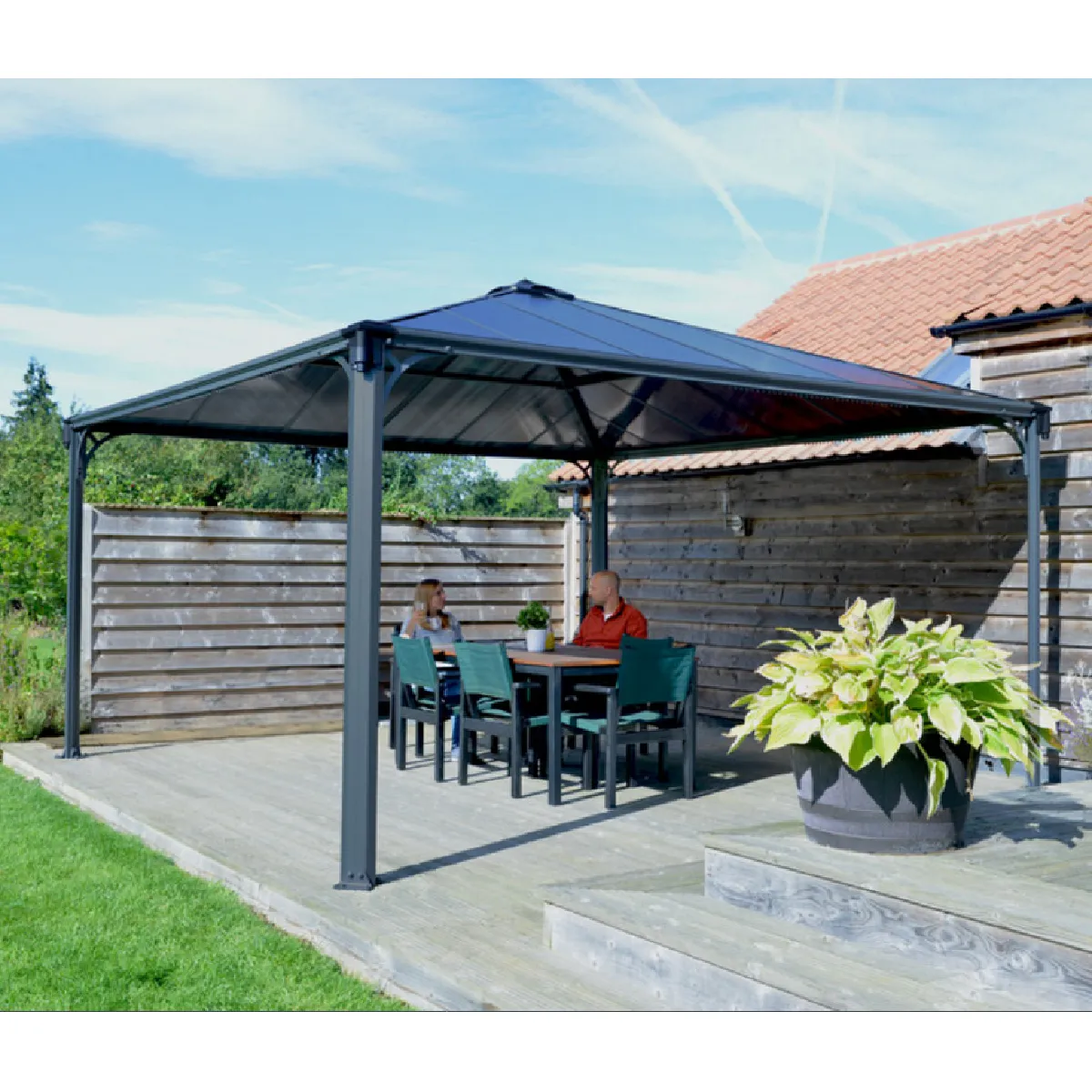 Gazébo tonnelle 18.4m² 704044 Palermo 4300 PALRAM