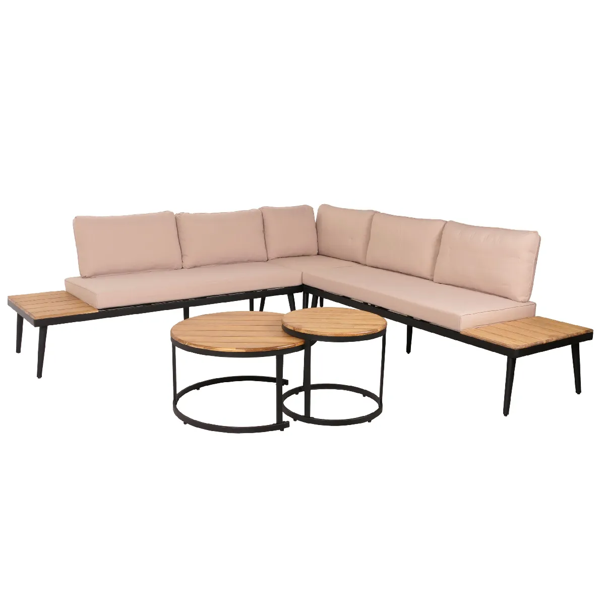 Decoshop26 Salon de jardin angle 5 places - Beige Decoshop26 Salon de jardin angle 5 places - Beige