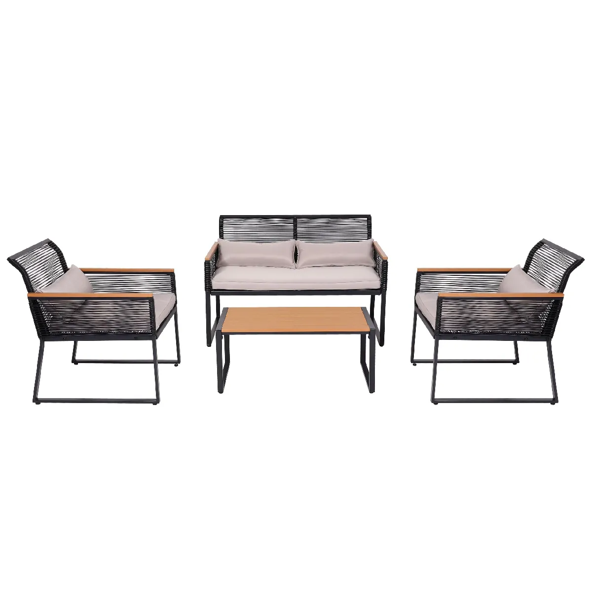 Decoshop26 Salon de jardin 4 places - vue 5